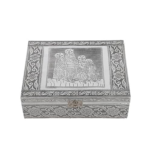 SHOP LC DELIVERING JOY Aluminum Oxidized Meerkat Family Embossed Movable Tray Trinket Jewelry Organizer Box Storage Birthday Christmas Gifts - Image 7