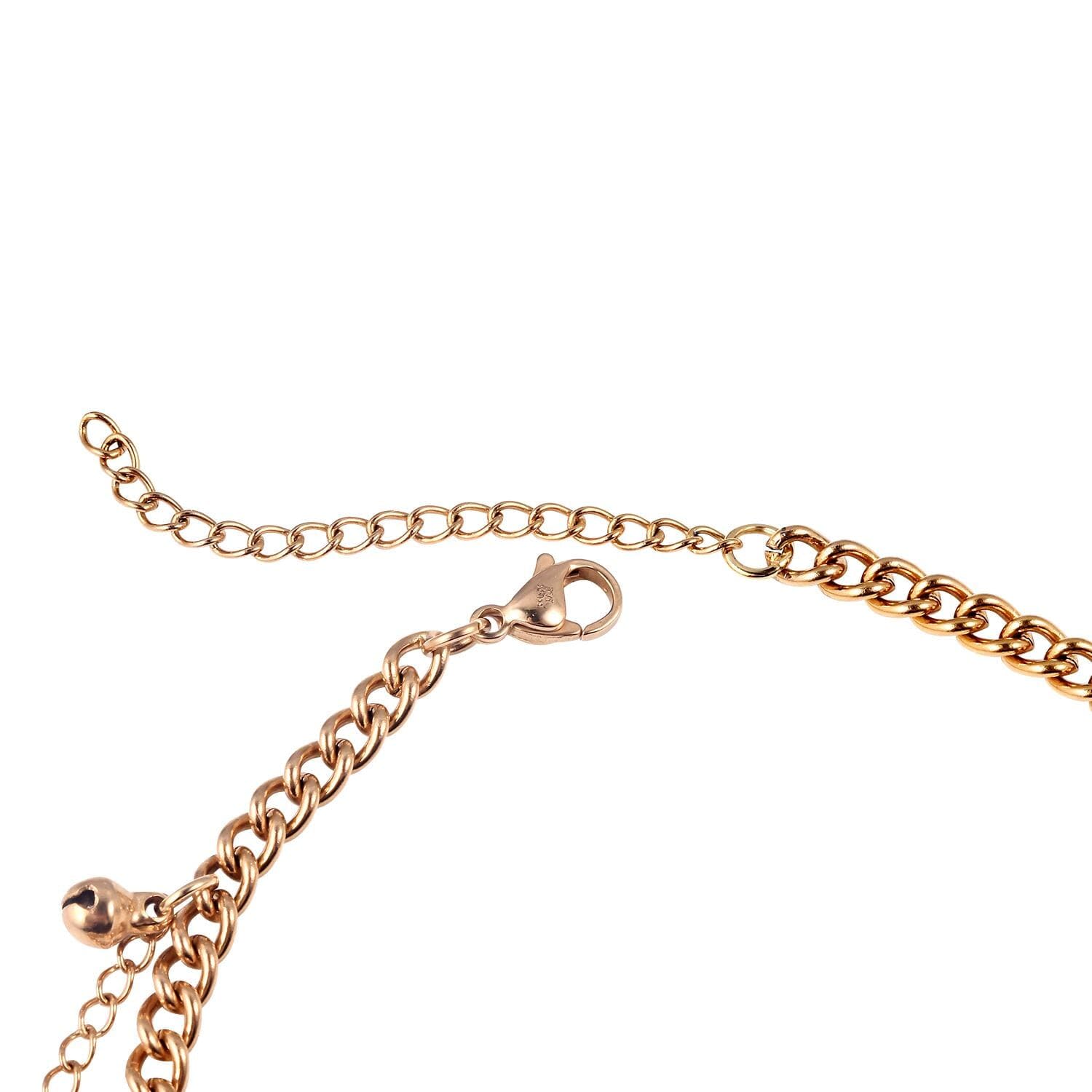 SHOP LC DELIVERING JOY Anklet Stylish Unique Summer Fashion Lobster Lock Adjustable Foot Chain Bracelet Charm Gold Plated Stainless Steel Yellow Gold Plated Feet Delicate Birthday for Women - Image 4