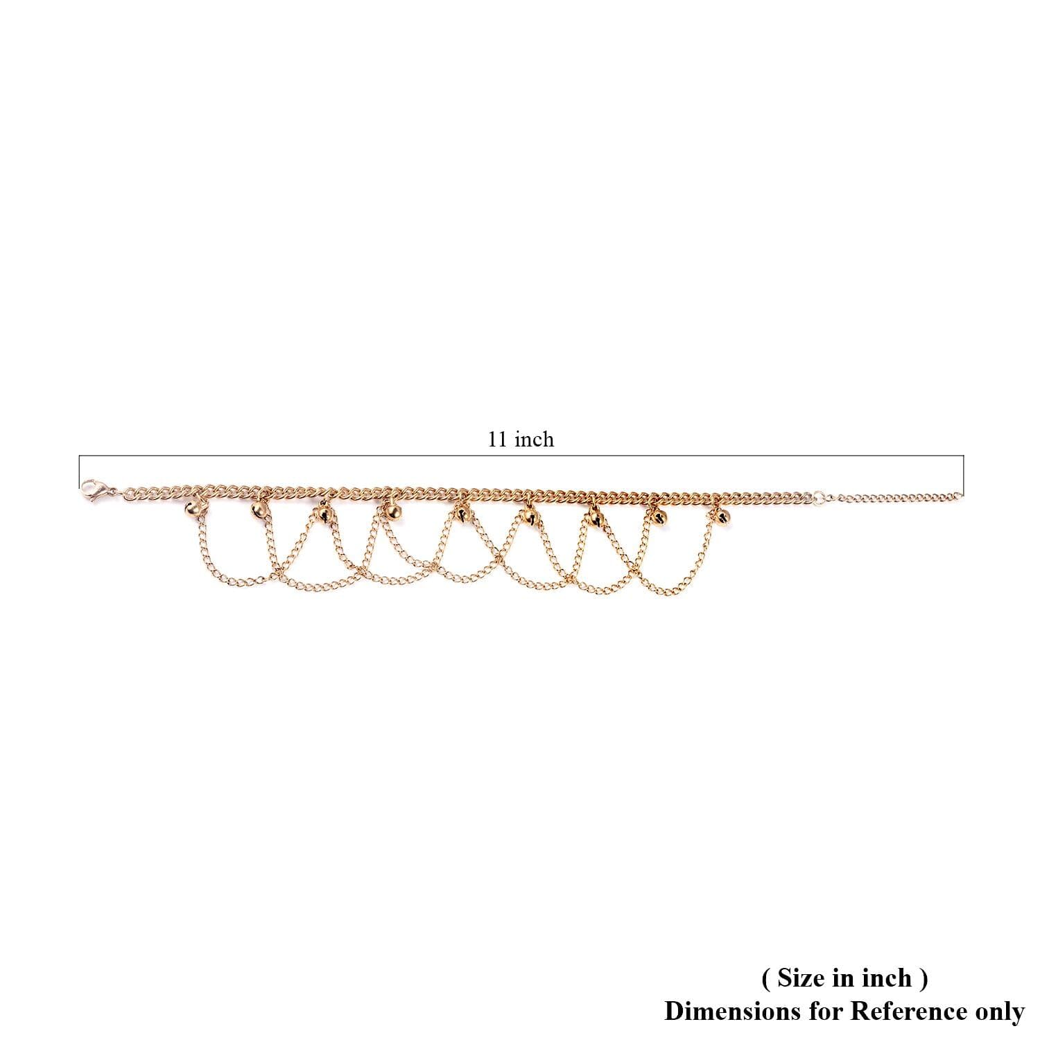 SHOP LC DELIVERING JOY Anklet Stylish Unique Summer Fashion Lobster Lock Adjustable Foot Chain Bracelet Charm Gold Plated Stainless Steel Yellow Gold Plated Feet Delicate Birthday for Women - Image 5