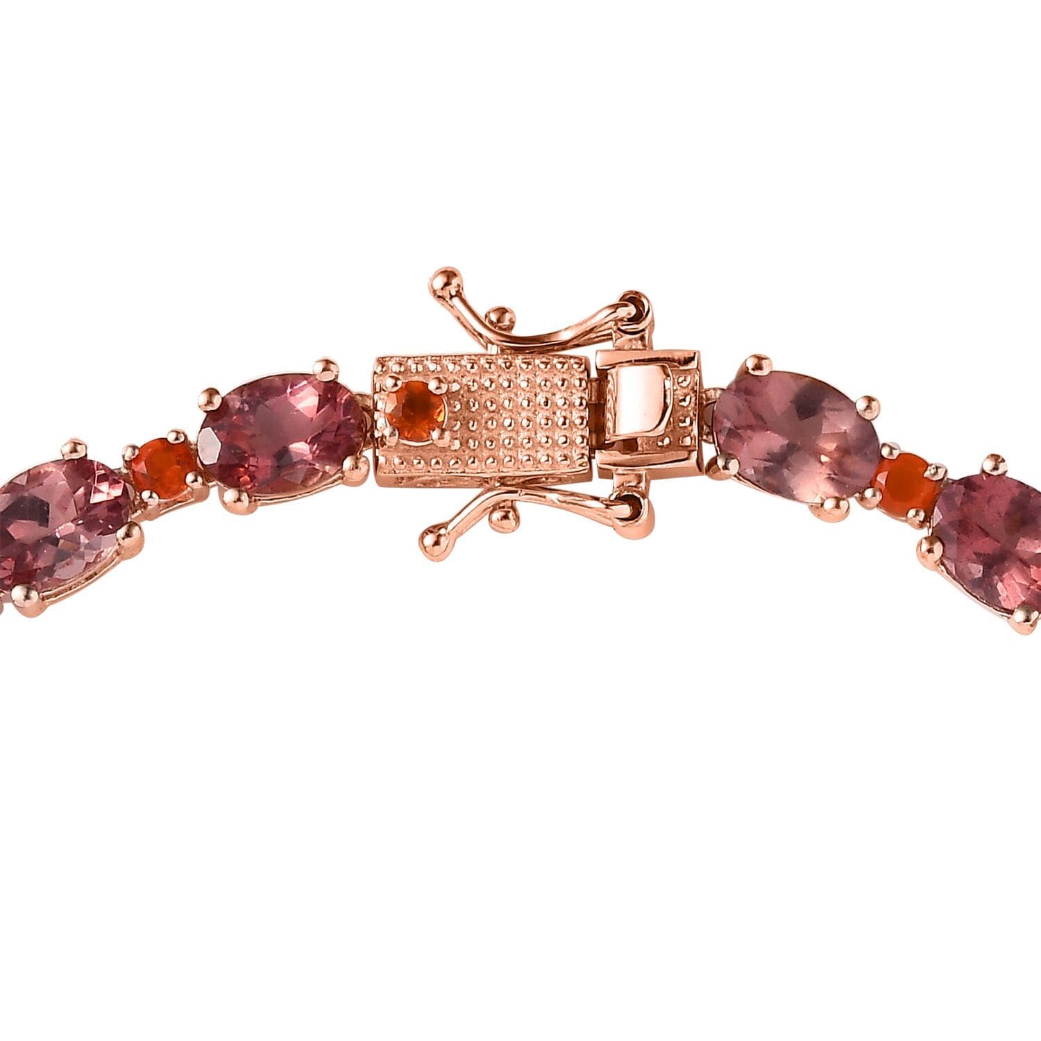 SHOP LC DELIVERING JOY Apatite Fire Opal 925 Sterling Silver Vermeil Rose Gold Plated Bracelet for Women Jewelry Birthday Christmas Gifts for Women - Image 4