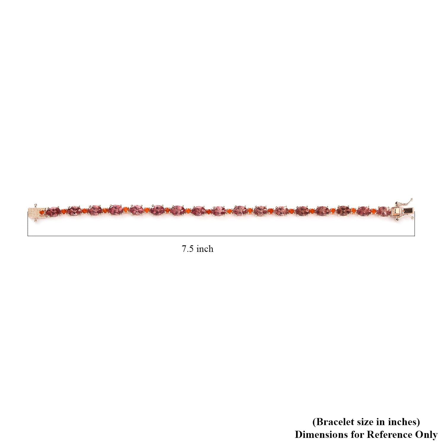 SHOP LC DELIVERING JOY Apatite Fire Opal 925 Sterling Silver Vermeil Rose Gold Plated Bracelet for Women Jewelry Birthday Christmas Gifts for Women - Image 5