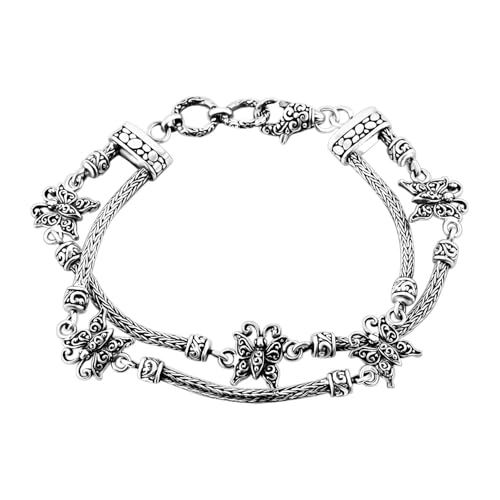 SHOP LC DELIVERING JOY BALI LEGACY 925 Sterling Silver Butterfly Bracelet for Women Jewelry Size 8" Birthday Christmas Gifts - Image 5