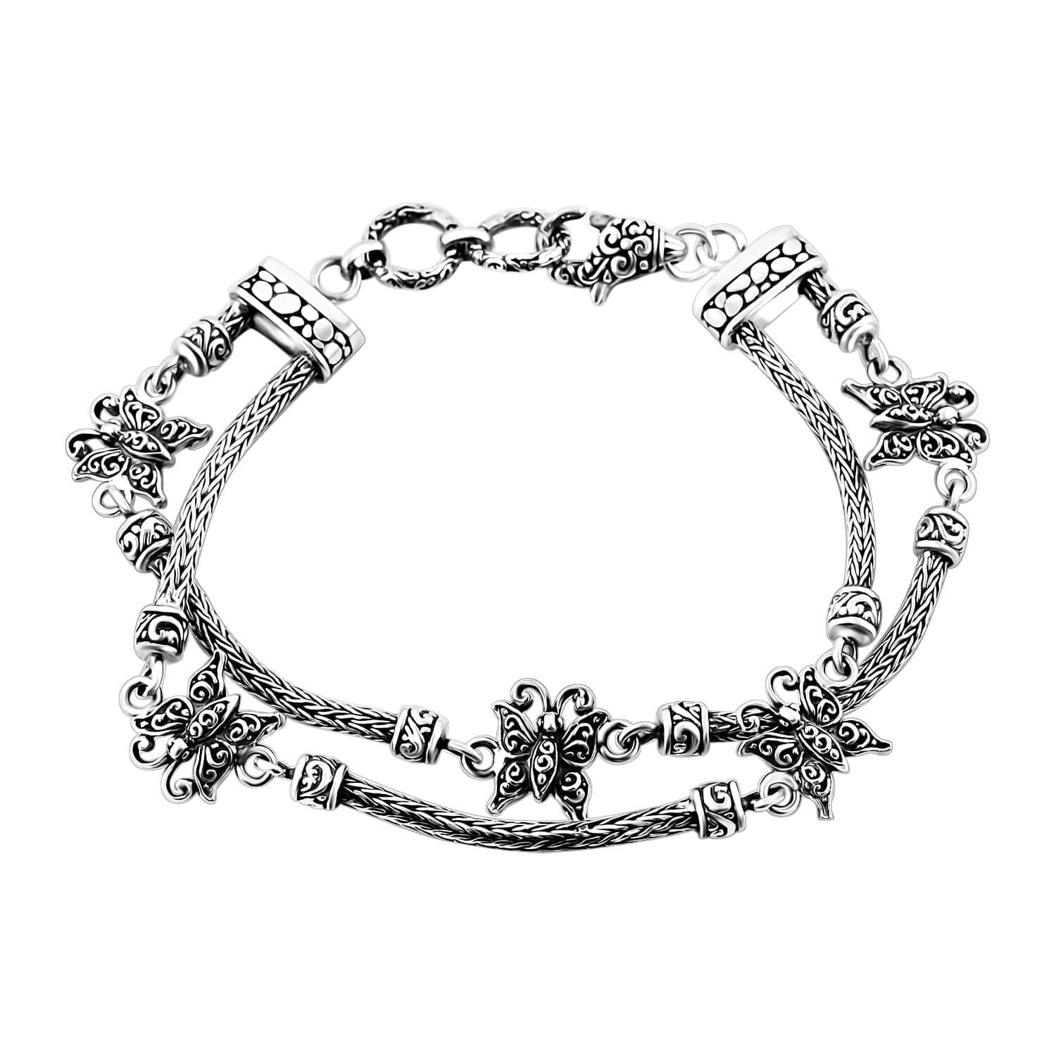 SHOP LC DELIVERING JOY BALI LEGACY 925 Sterling Silver Butterfly Bracelet for Women Jewelry Size 8" Birthday Christmas Gifts - Image 6