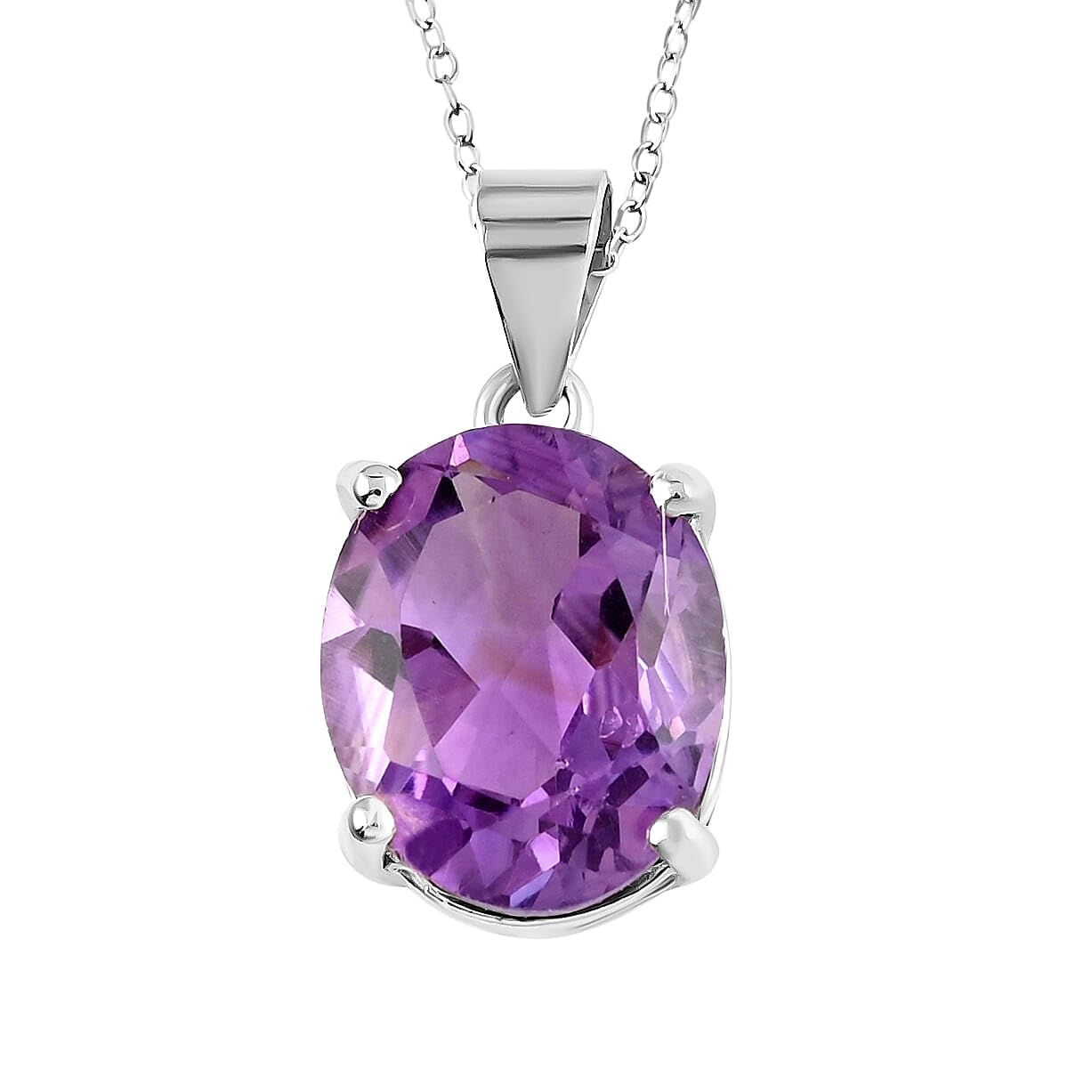 SHOP LC DELIVERING JOY Birthstone Pendant Necklace for Women Jewelry 925 Sterling Silver Platinum Plated Size 20" Birthday Christmas Gifts for Women