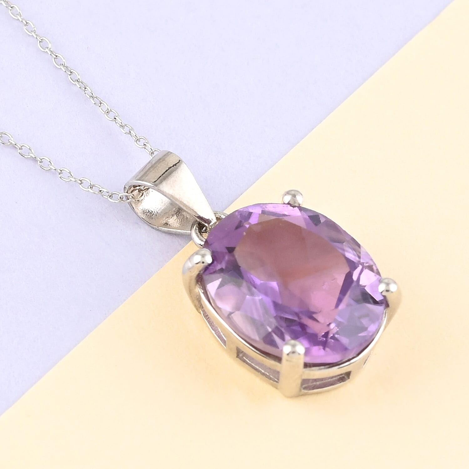 SHOP LC DELIVERING JOY Birthstone Pendant Necklace for Women Jewelry 925 Sterling Silver Platinum Plated Size 20" Birthday Christmas Gifts for Women - Image 2