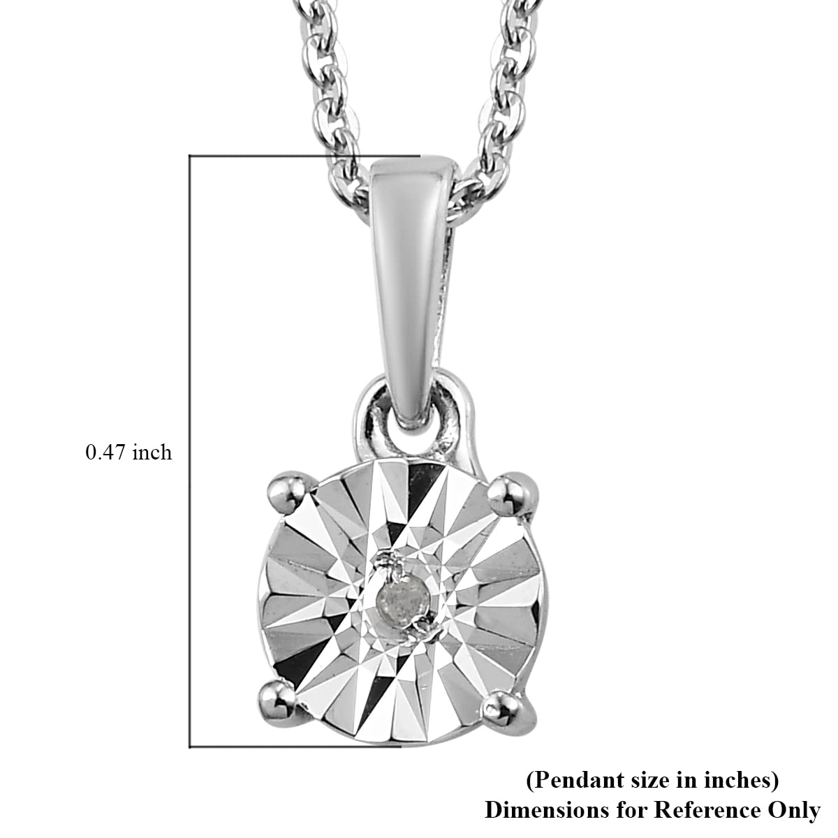 SHOP LC DELIVERING JOY Birthstone Pendant Necklace for Women Jewelry 925 Sterling Silver Platinum Plated Size 20" Birthday Christmas Gifts for Women - Image 7