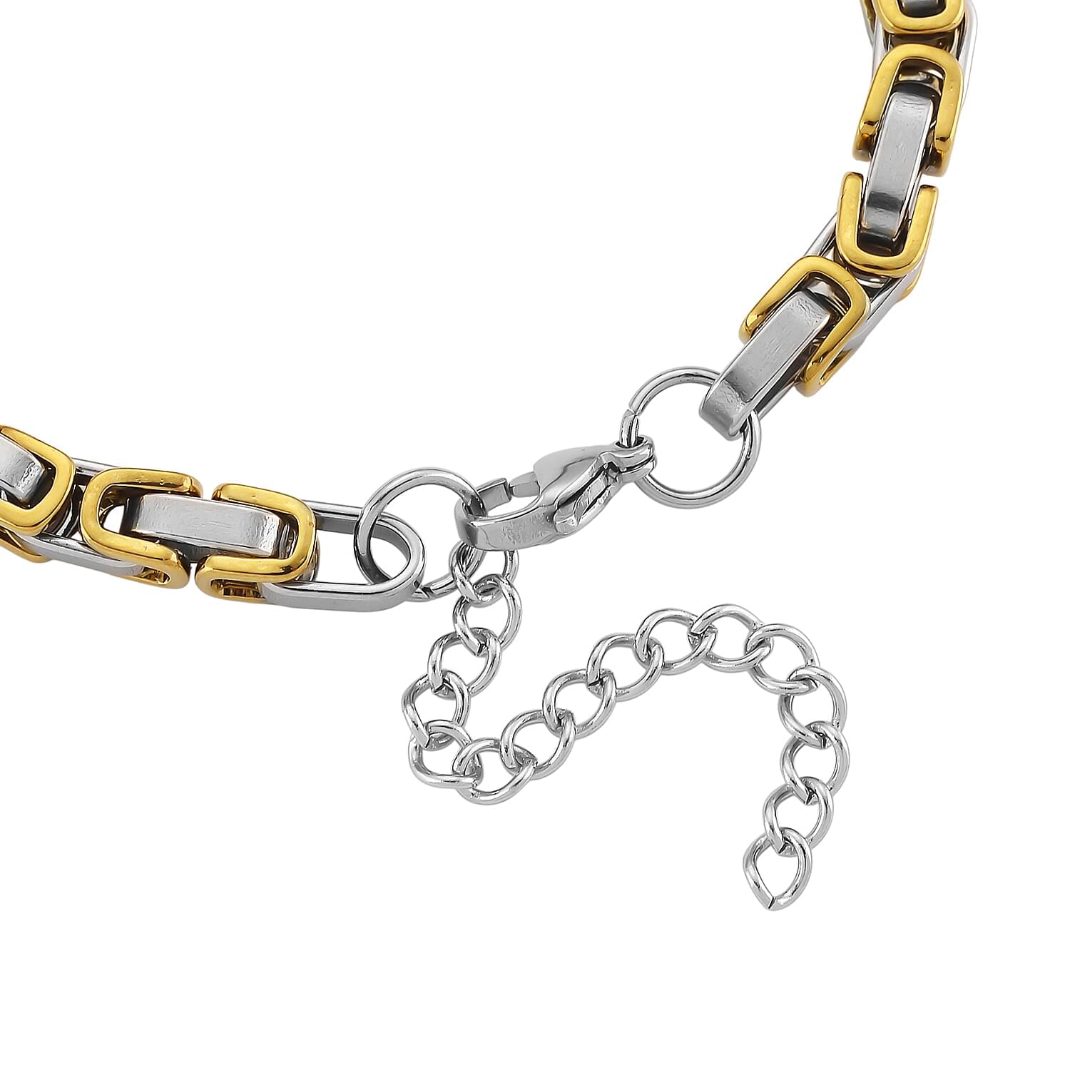 SHOP LC DELIVERING JOY Byzantine Chain Bracelet in ION Plated Yellow Gold and Stainless Steel 7.59.5In Christmas Gifts - Image 3