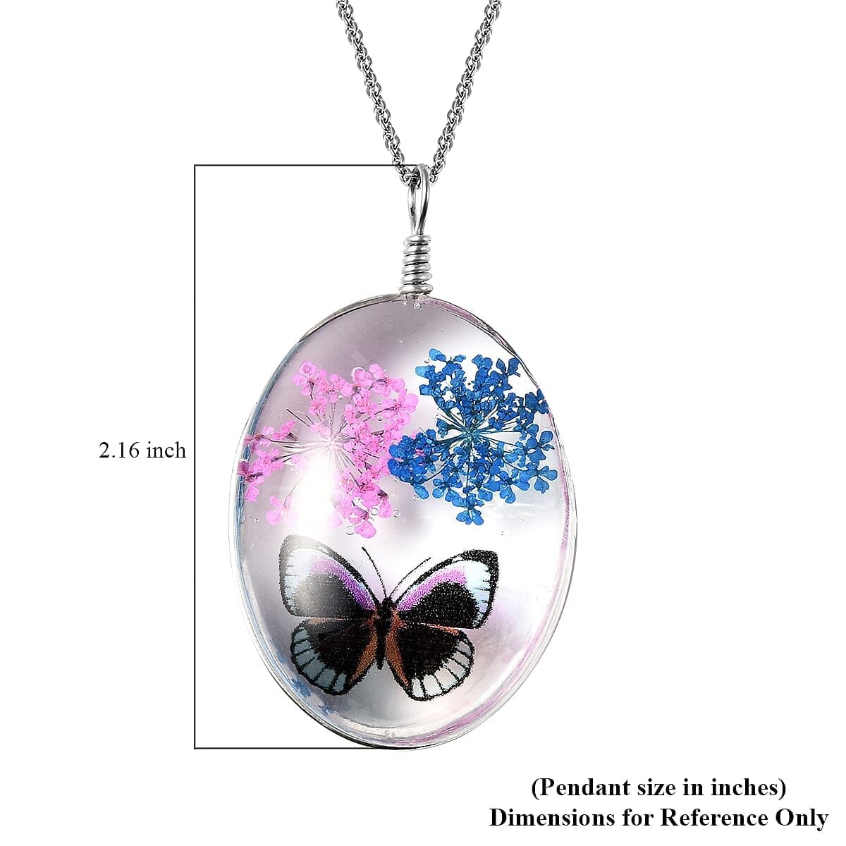 SHOP LC DELIVERING JOY Chain of 2 Pendant Necklace Stainless Steel Jewelry Set Size 24" (Butterfly,Owl,Butterfly2) Birthday Christmas Gifts for Women - Image 4