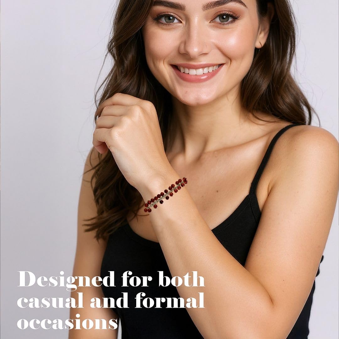 SHOP LC DELIVERING JOY Charm Ankle Bracelets for Women - Adjustable Murano Style Charm Bracelets for women - Beach Fashion Foot Jewelry Beaded Anklet in Stainless Steel Boho Beach Jewelry Gifts - Image 5