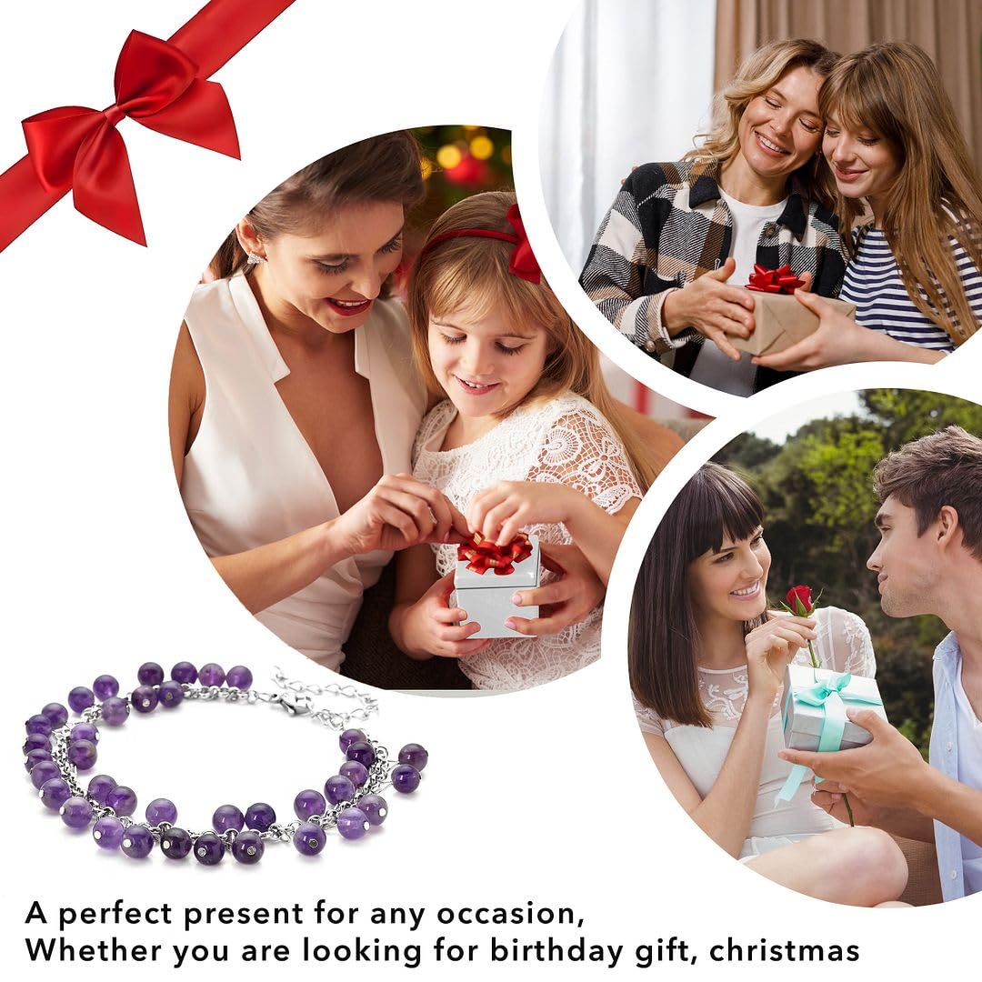 SHOP LC DELIVERING JOY Charm Ankle Bracelets for Women - Adjustable Murano Style Charm Bracelets for women - Beach Fashion Foot Jewelry Beaded Anklet in Stainless Steel Boho Beach Jewelry Gifts - Image 6