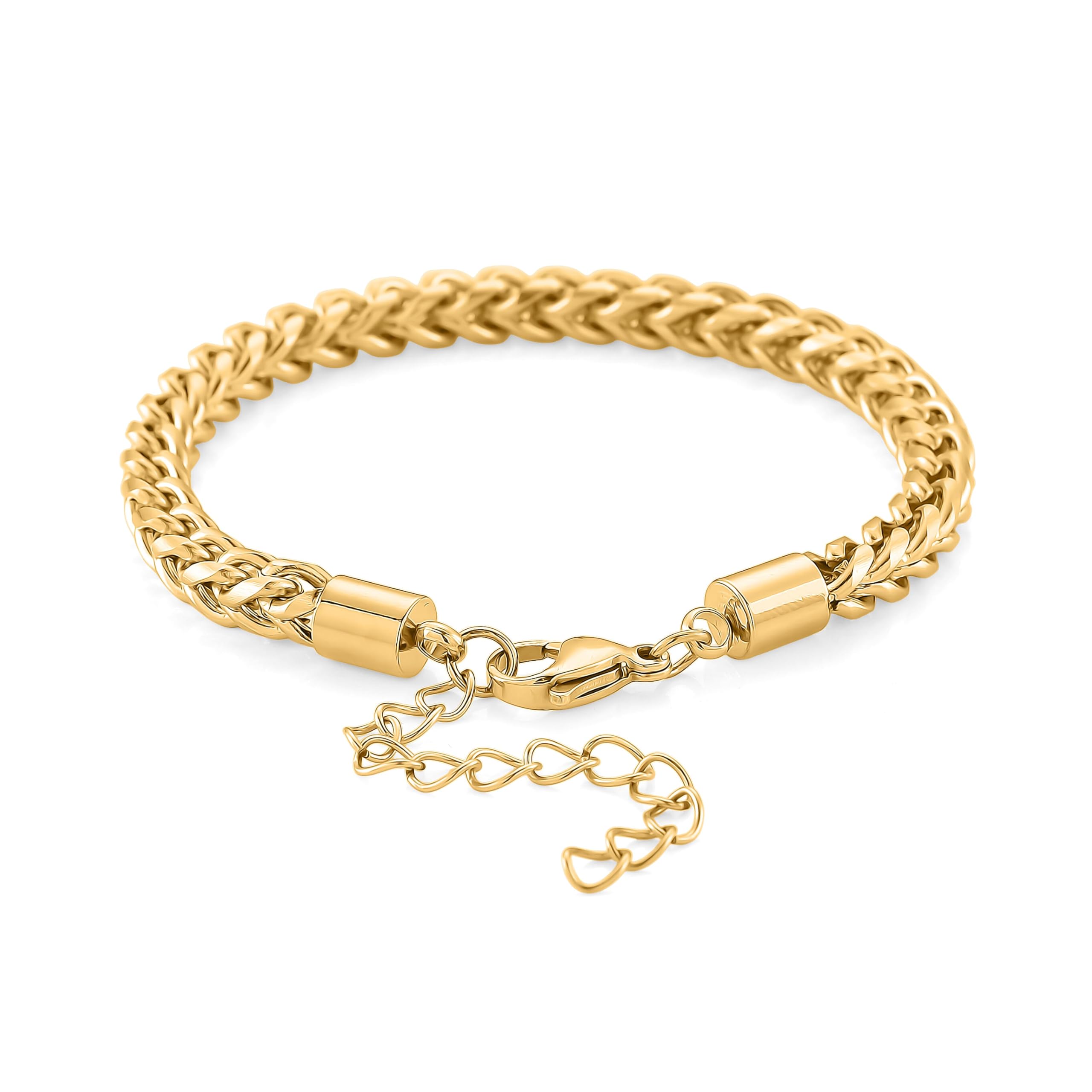 SHOP LC DELIVERING JOY Criss Cross Chain Bracelet in ION Plated Yellow Gold Stainless Steel 79In Christmas Gifts - Image 3