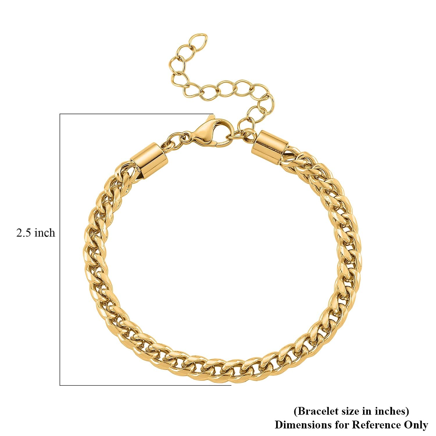 SHOP LC DELIVERING JOY Criss Cross Chain Bracelet in ION Plated Yellow Gold Stainless Steel 79In Christmas Gifts - Image 5