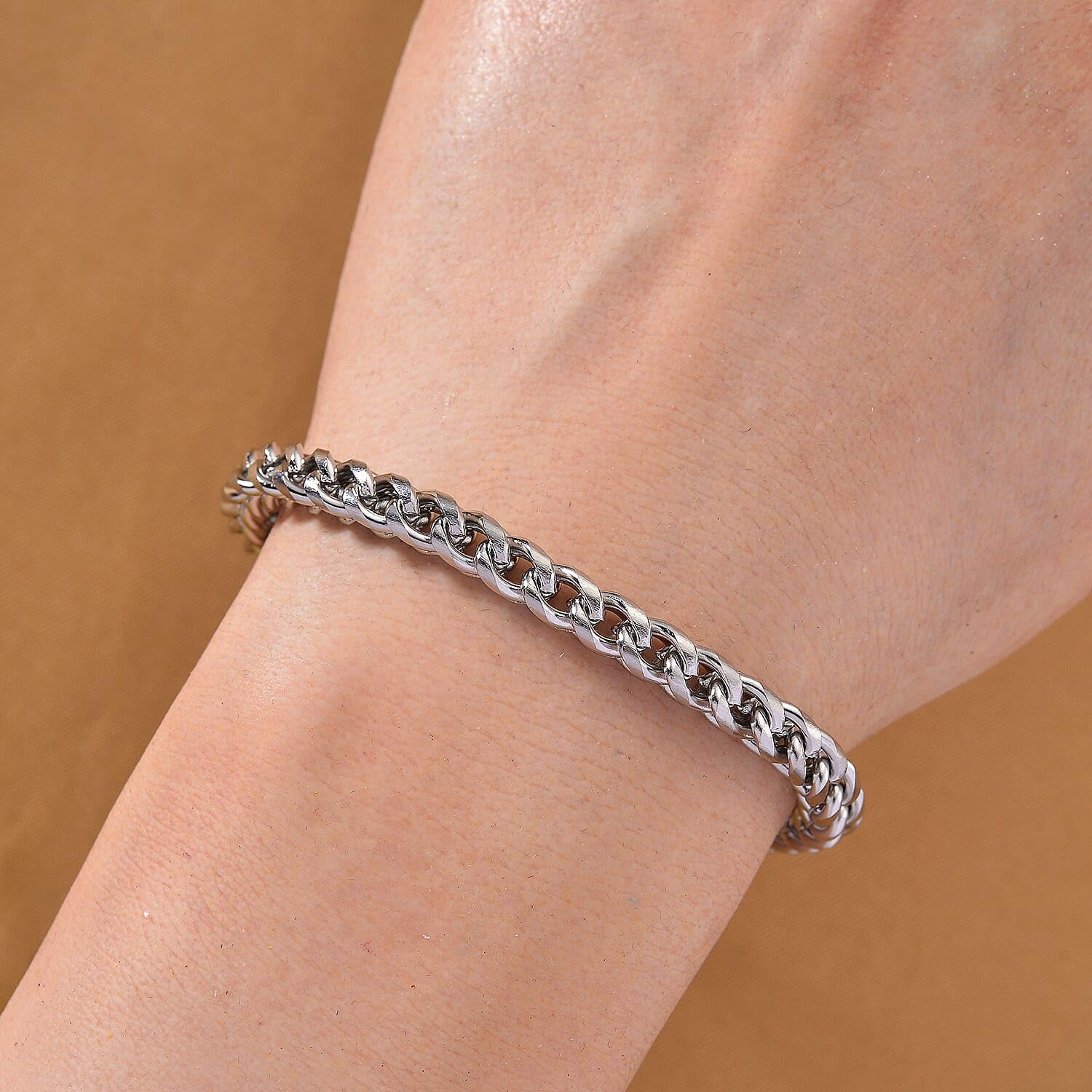 SHOP LC DELIVERING JOY Criss Cross Chain Bracelet in Stainless Steel 79In Christmas Gifts - Image 2