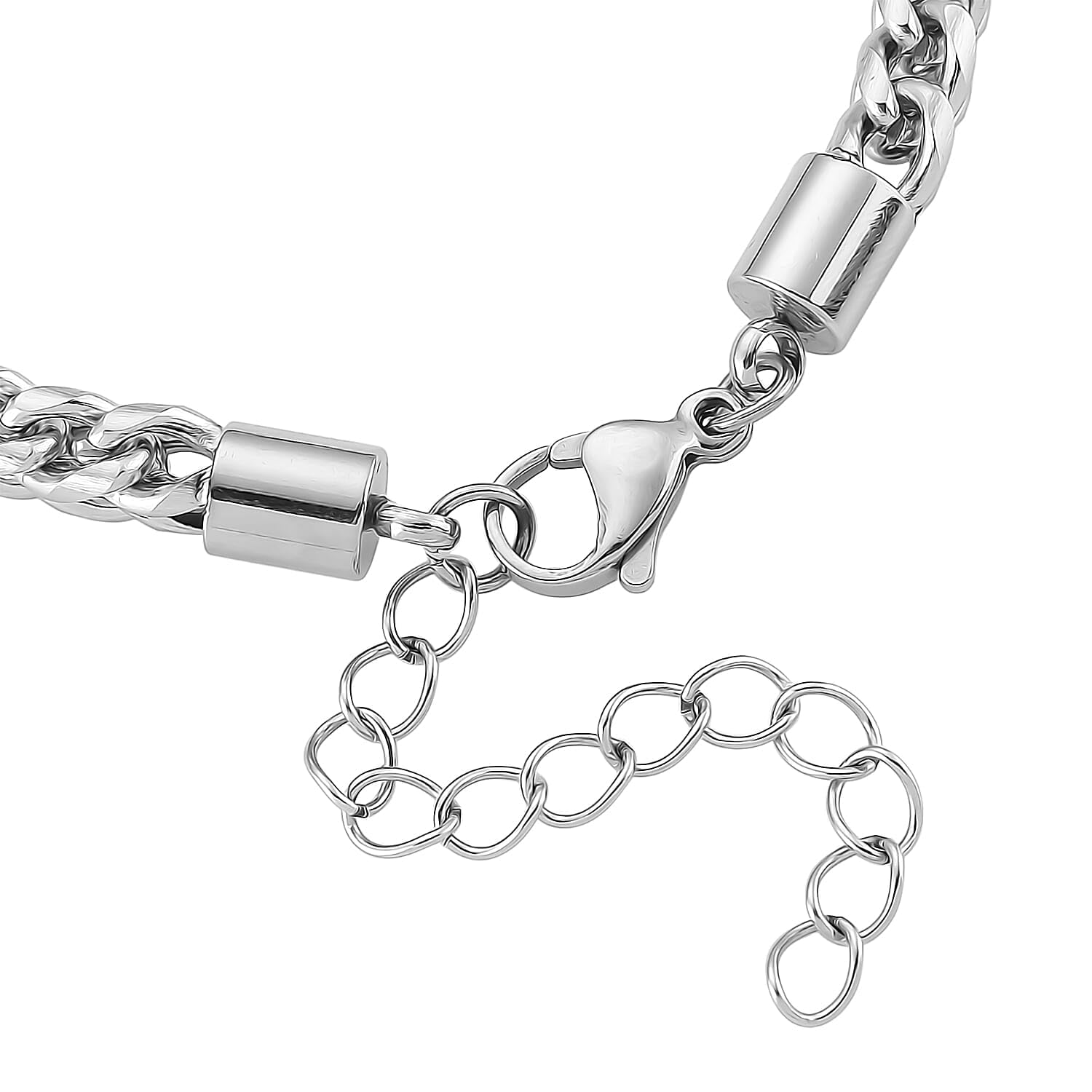 SHOP LC DELIVERING JOY Criss Cross Chain Bracelet in Stainless Steel 79In Christmas Gifts - Image 4
