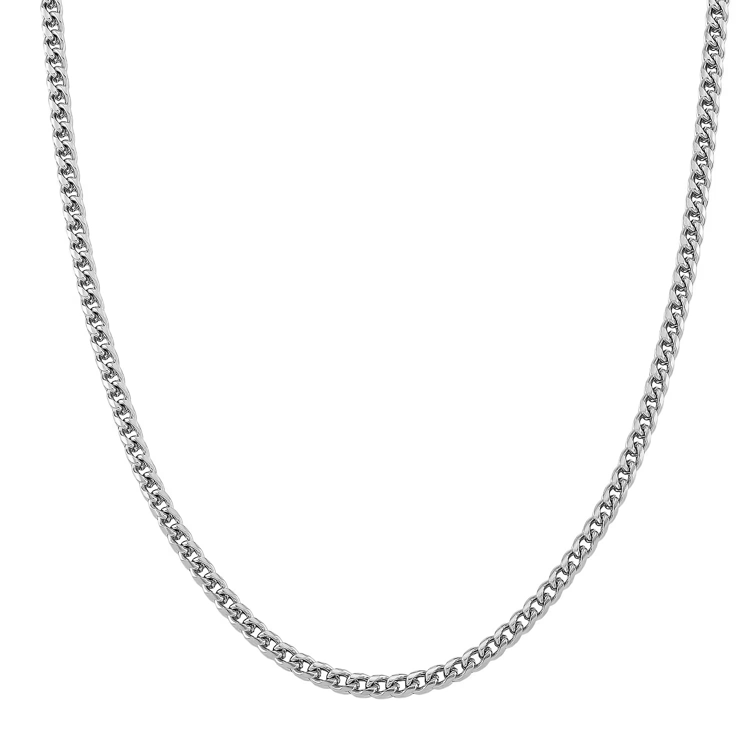 SHOP LC DELIVERING JOY Criss Cross Chain Necklace in Stainless Steel 18-20 Inches Christmas Gifts