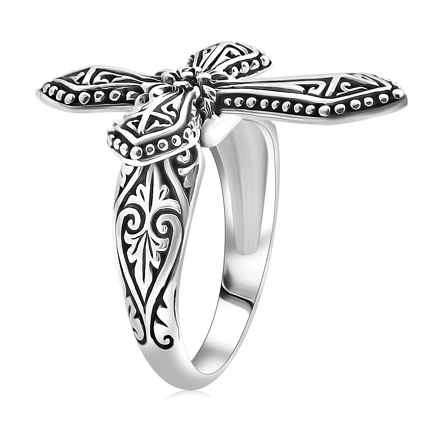 SHOP LC DELIVERING JOY Cross Ring in Sterling Silver Size 5 6.40 Grams Christmas Gifts - Image 3