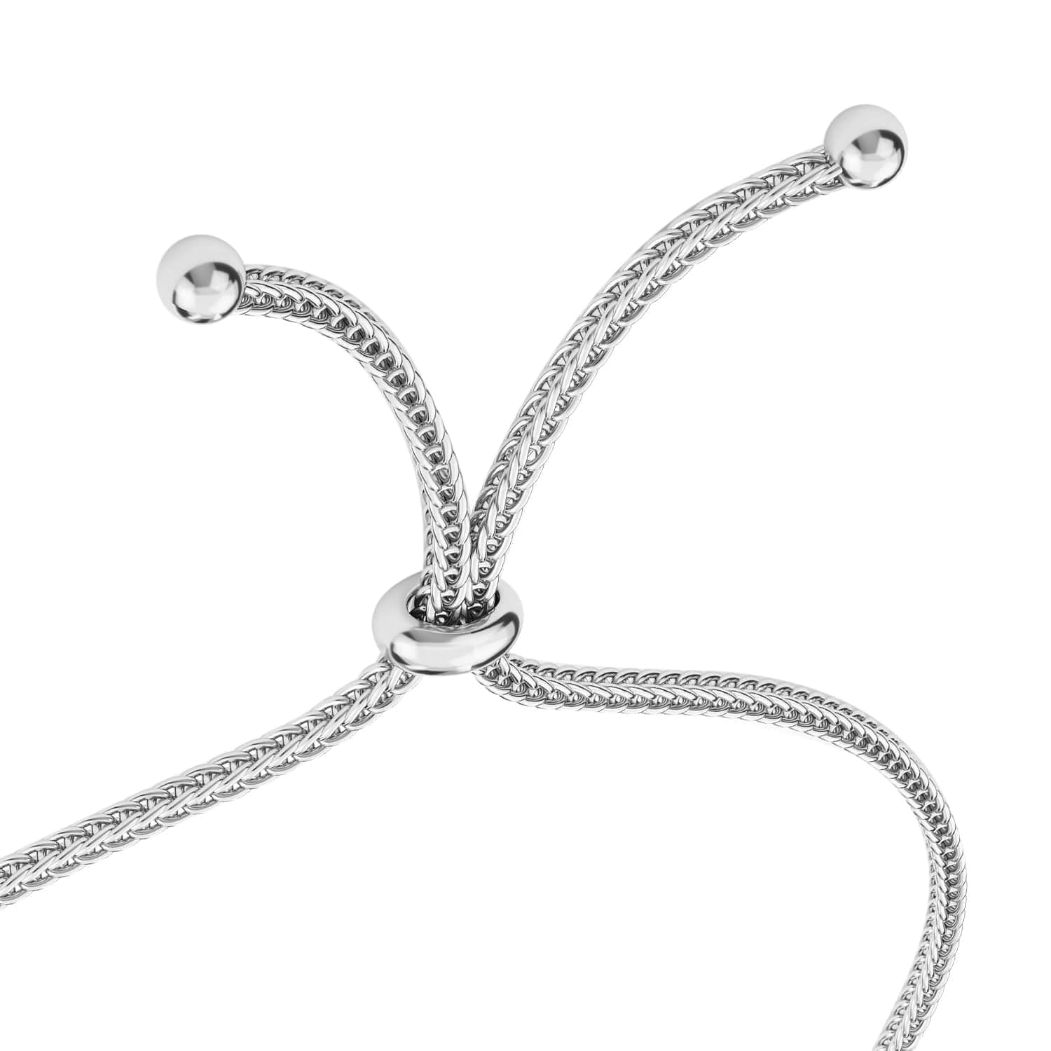 SHOP LC DELIVERING JOY Cubic Zirconia Bracelet in 925 Sterling Silver Black Bracelets for Woman - Bolo Bracelet Adjustable Bracelets for Women Jewelry Birthday Christmas Gifts for Her - Image 4