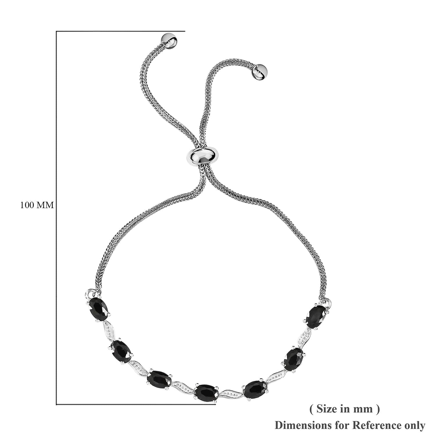 SHOP LC DELIVERING JOY Cubic Zirconia Bracelet in 925 Sterling Silver Black Bracelets for Woman - Bolo Bracelet Adjustable Bracelets for Women Jewelry Birthday Christmas Gifts for Her - Image 5