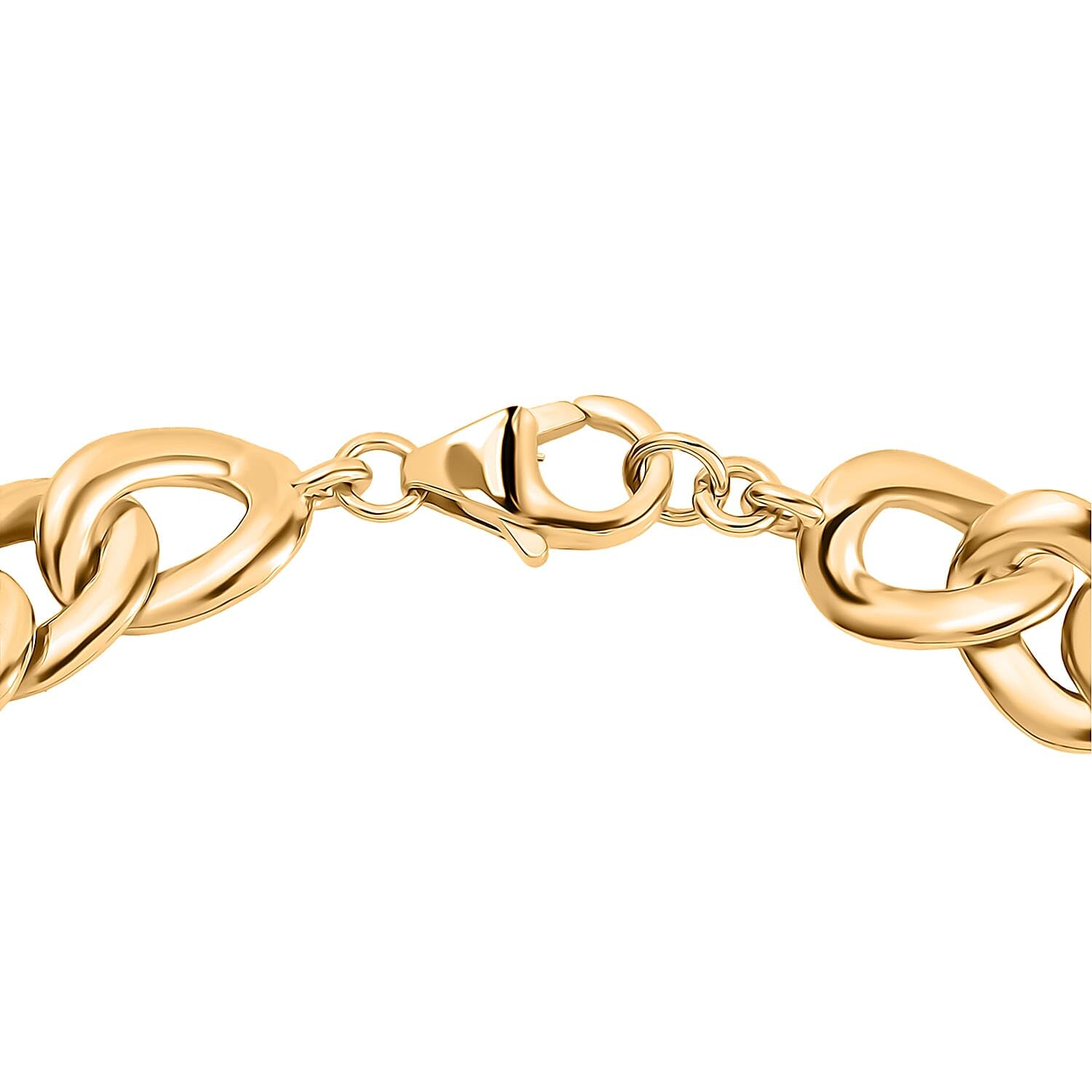 SHOP LC DELIVERING JOY Curb Link Chain in 18K Vermeil Yellow Gold Over Sterling Silver Bracelet 7.25 In 19.70 Grams Christmas Gifts - Image 4