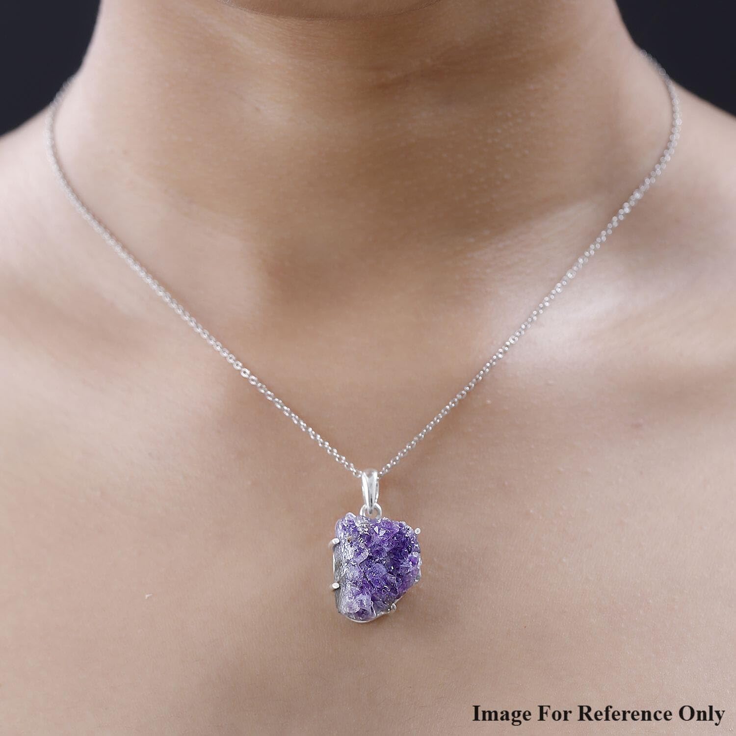 SHOP LC DELIVERING JOY Geode Amethyst 925 Sterling Silver Pendant Ct 27.68 Birthday Jewelry Birthday for Women - Image 5