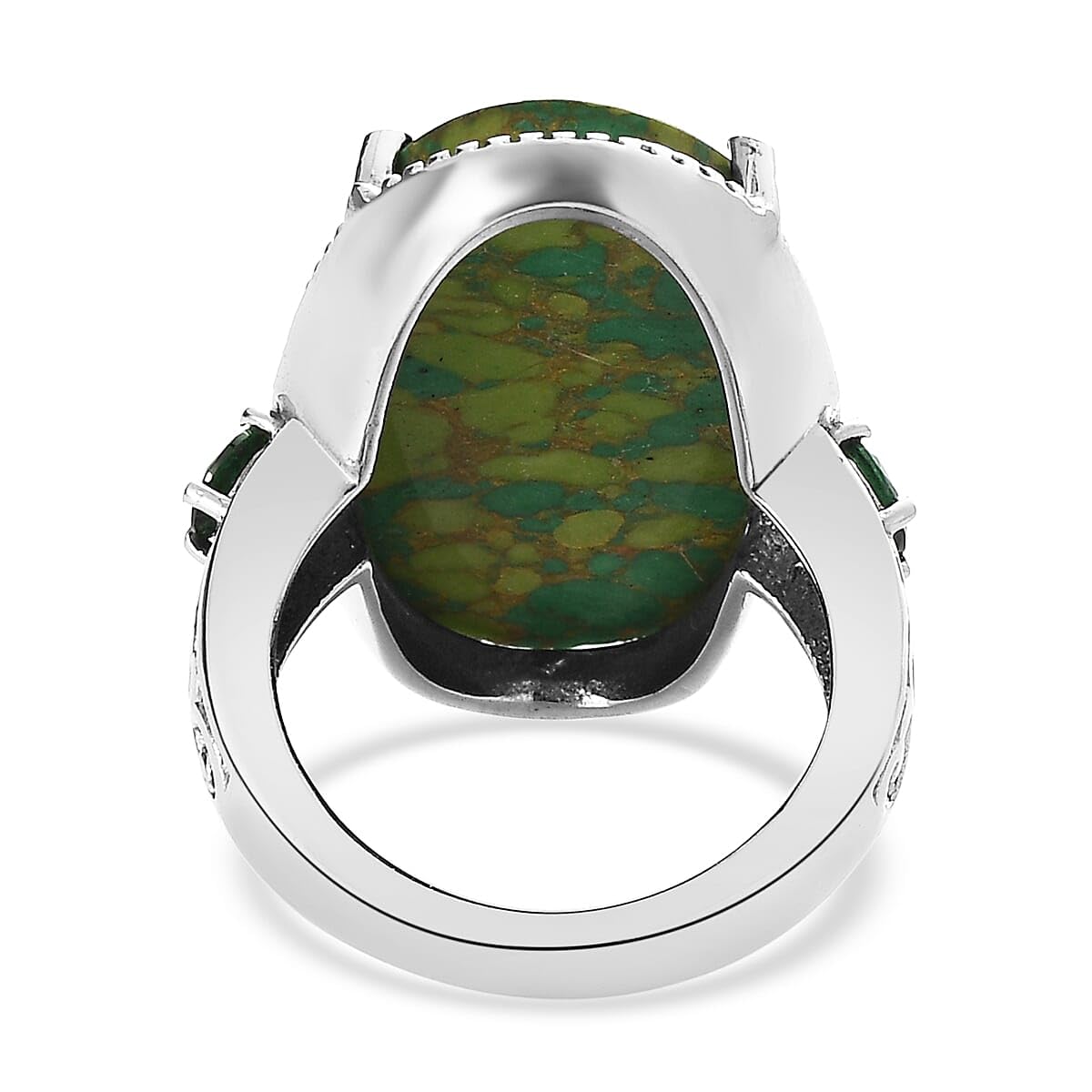 SHOP LC DELIVERING JOY Green Turquoise and Green Cubic Zirconia 16.75 ctw Ring in Stainless Steel Size 11 Christmas Gifts - Image 3