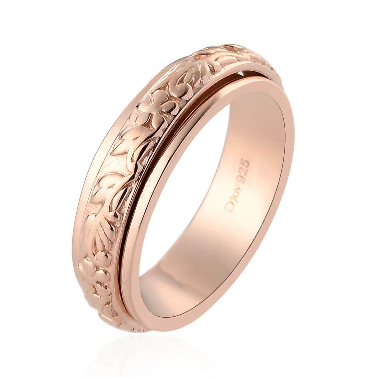 SHOP LC DELIVERING JOY Handmade 925 Sterling Silver Spinner Anxiety Ring for Women Birthday Christmas Gifts for Women - Image 4