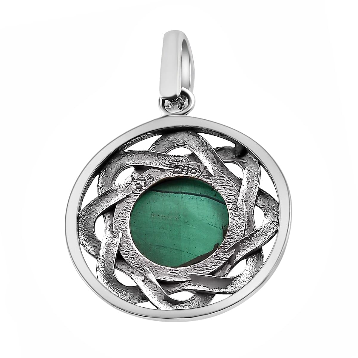 SHOP LC DELIVERING JOY Handmade Green Malachite Statement Pendant Necklace 925 Sterling Silver Women Jewelry Birthday Christmas Gifts for Women - Image 6