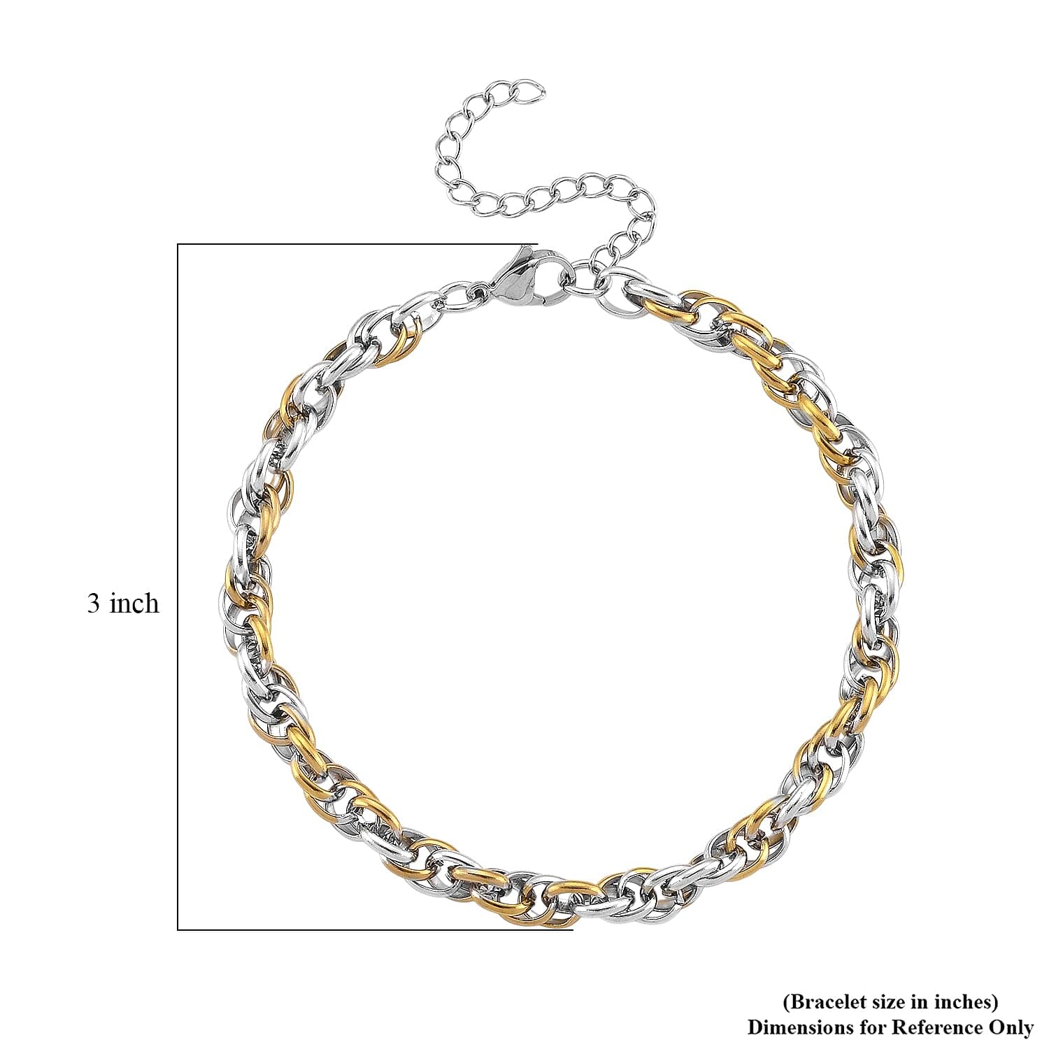 SHOP LC DELIVERING JOY Link Chain Bracelet in ION Plated Yellow Gold and Stainless Steel 8.00 In Christmas Gifts - Image 5