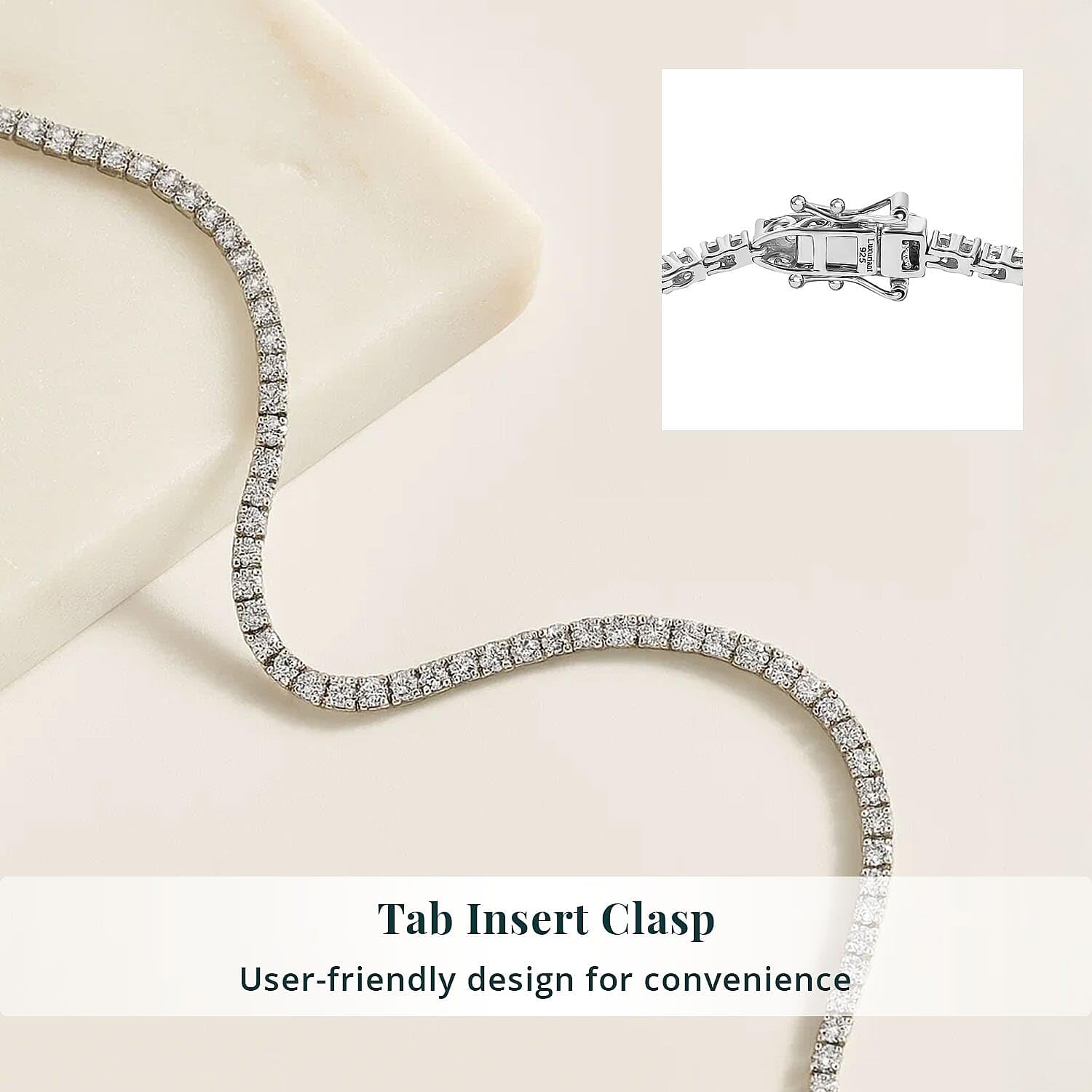 SHOP LC DELIVERING JOY Luxuriant Lab Grown Diamond EF VS 3.00 ctw Tennis Bracelet in Rhodium Over Sterling Silv 7.25 In Christmas Gifts - Image 3