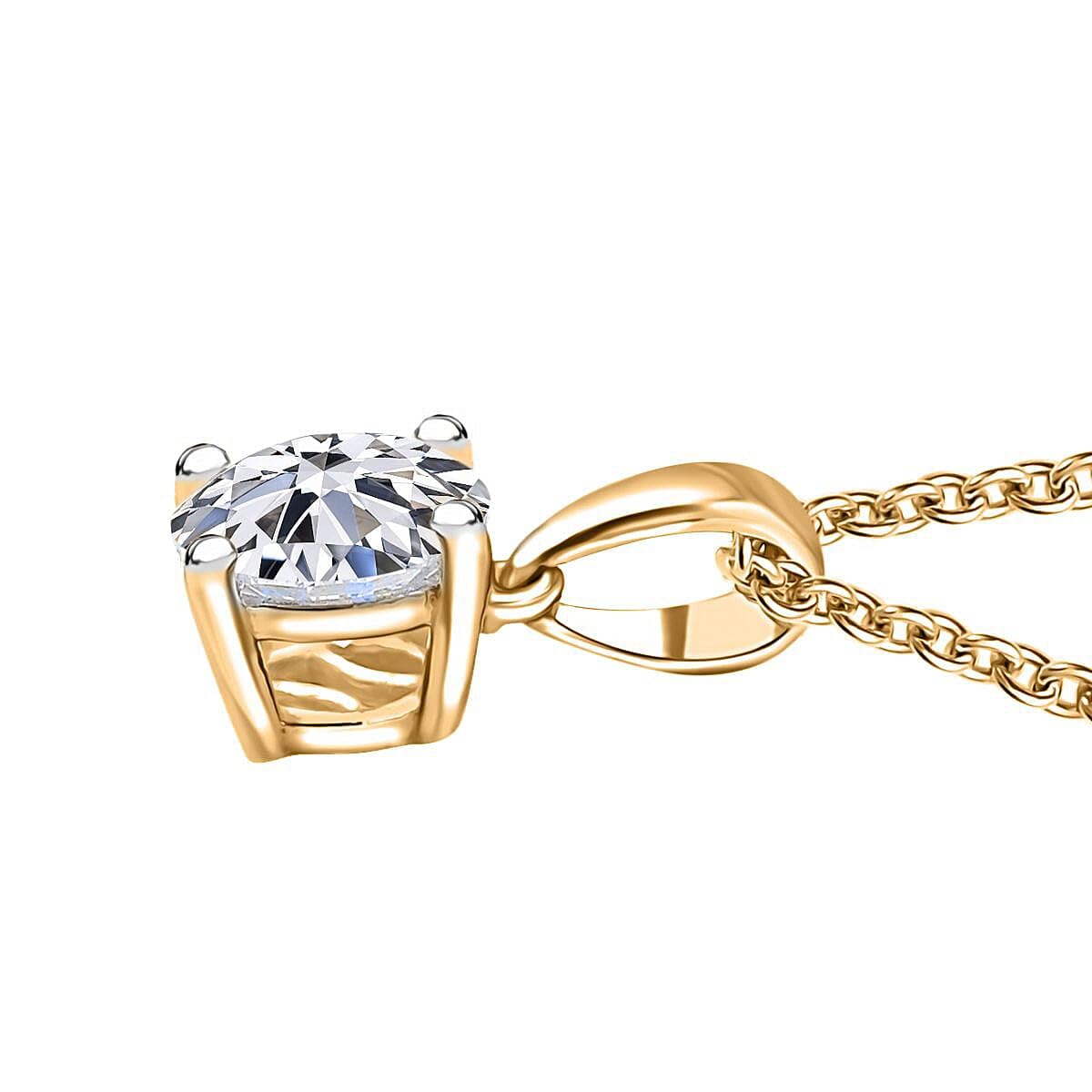SHOP LC DELIVERING JOY Luxuriant Lab Grown Diamond G-H SI 1 ctw Pendant Necklace in 14K Yellow Gold 20 Inches Christmas Gifts - Image 3