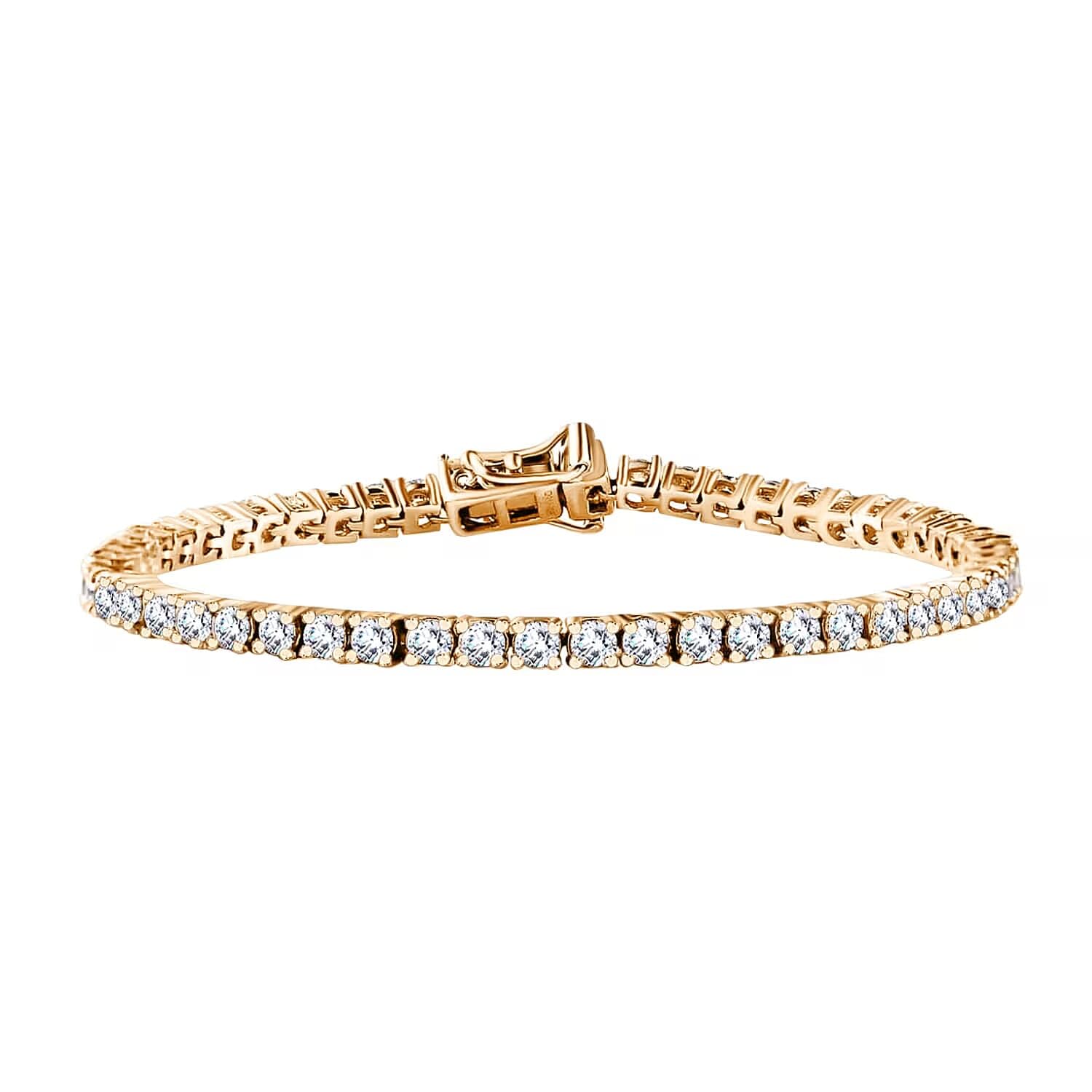 SHOP LC DELIVERING JOY Moissanite Tennis Bracelets for Women Platinum/Gold Over 925 Sterling Silver Moissanite Bracelets for Women (6.50-8.0 In) 4.90 ctw Birthday Christmas Gifts for Women