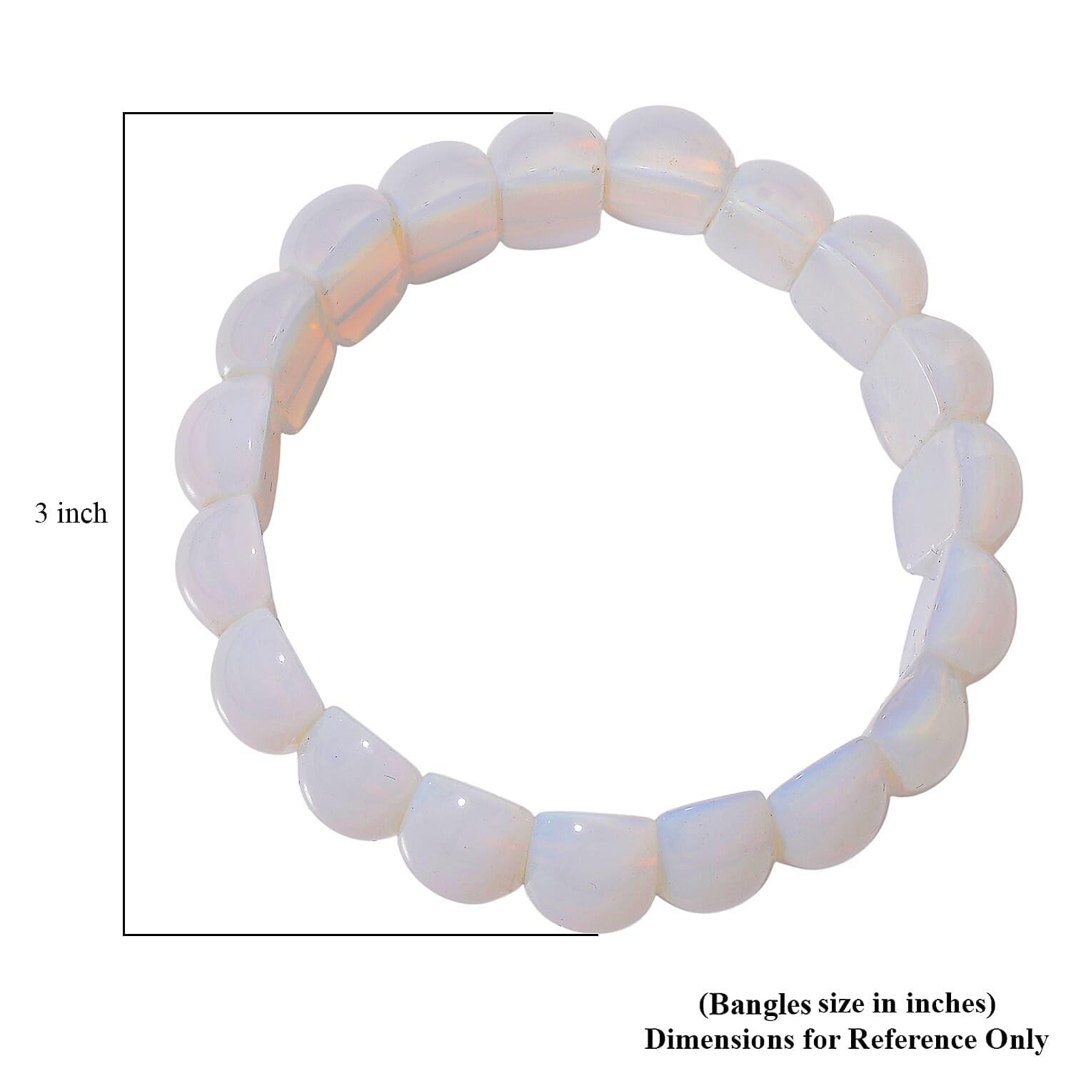 SHOP LC DELIVERING JOY Opalite 300.00 ctw Block Stretch Bracelet Christmas Gifts - Image 4