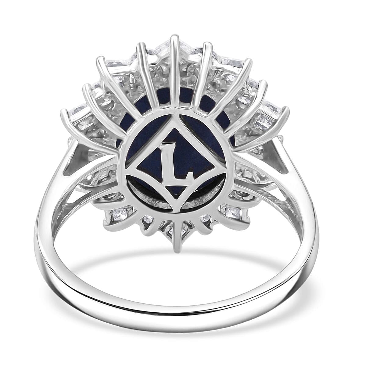 SHOP LC DELIVERING JOY Premium Blue Star Sapphire DF 10 and Moissanite 9.15 ctw Starborn Majesty Ring in 10K White Gold Size 10 Christmas Gifts - Image 3