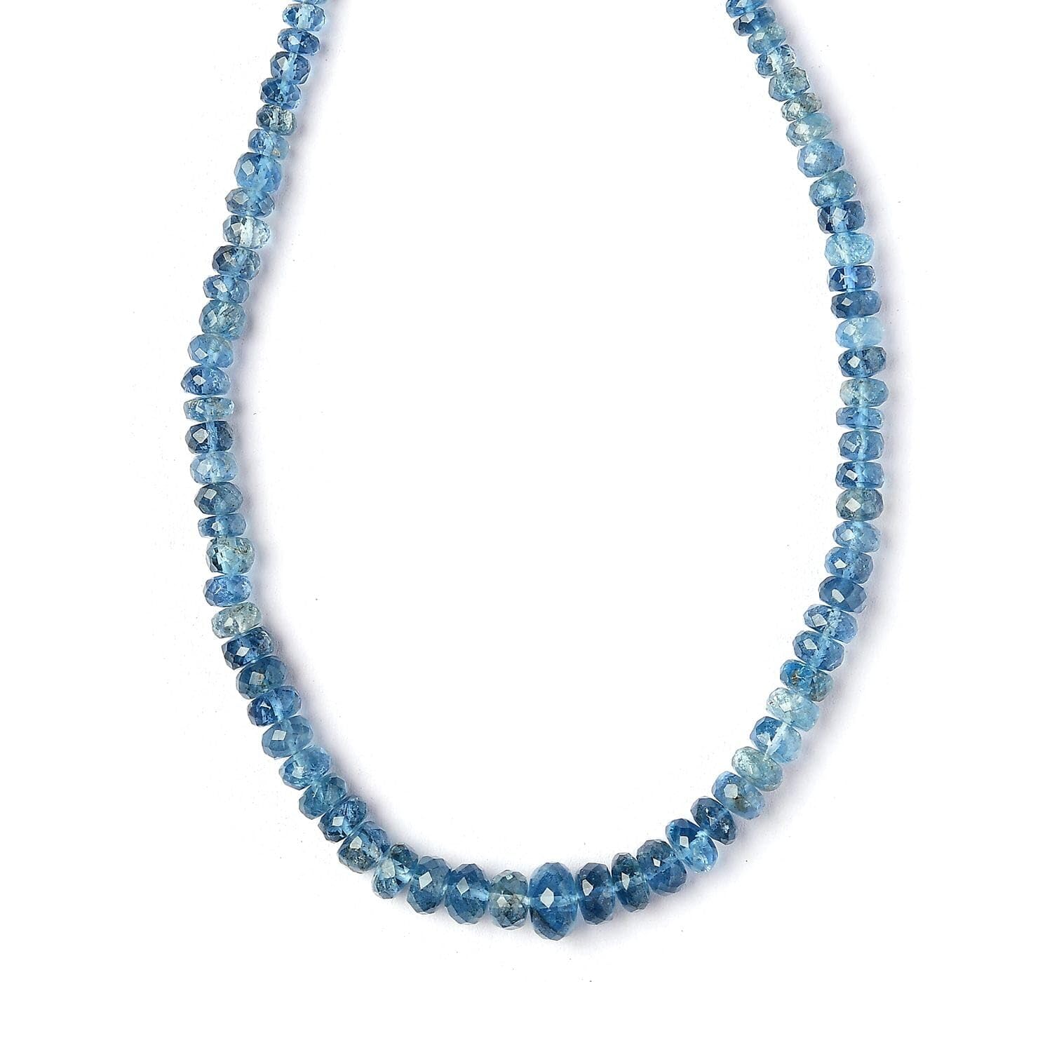SHOP LC DELIVERING JOY RHAPSODY AAAA Blue Aquamarine Round 950 Platinum Beaded Necklace for Women Jewelry Birthday Christmas Gifts Size 18-20" Ct 60.02
