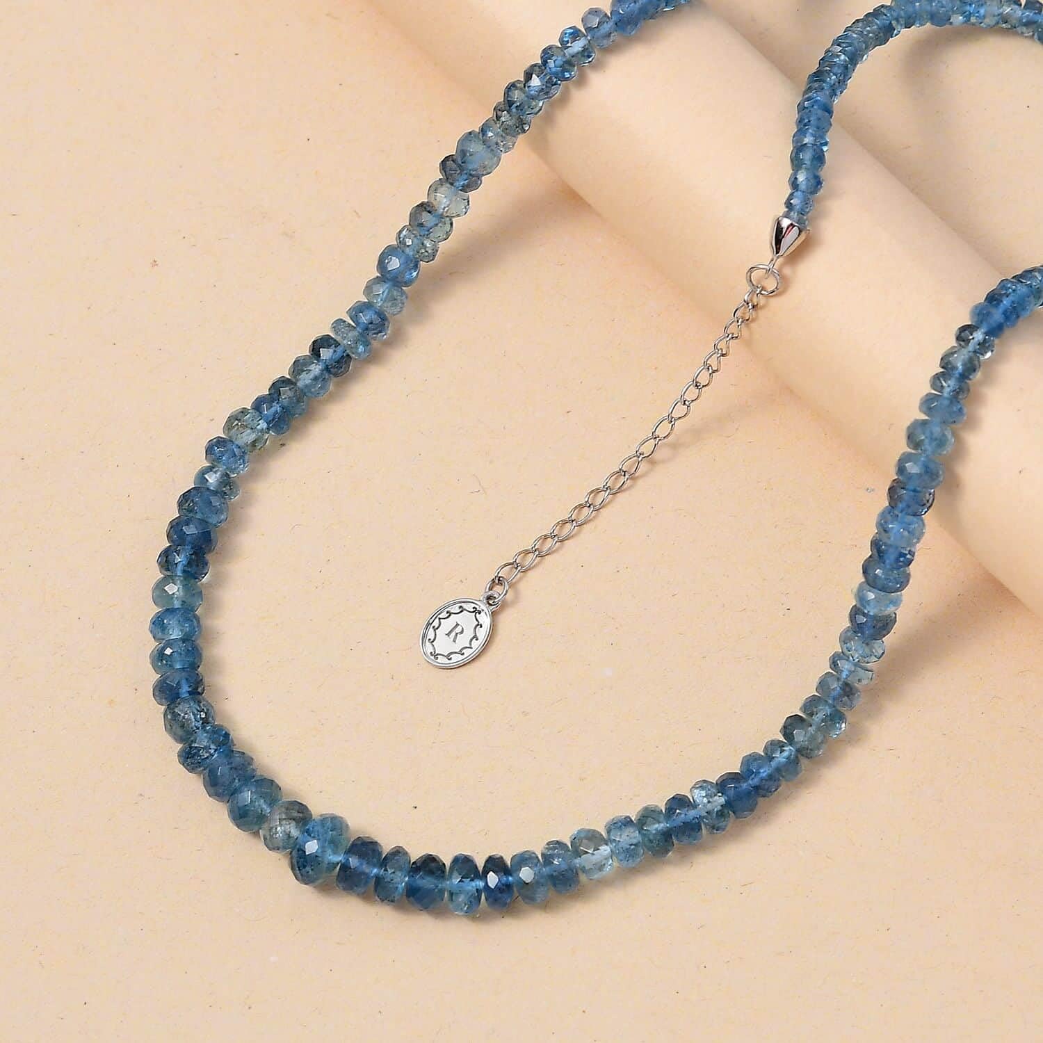 SHOP LC DELIVERING JOY RHAPSODY AAAA Blue Aquamarine Round 950 Platinum Beaded Necklace for Women Jewelry Birthday Christmas Gifts Size 18-20" Ct 60.02 - Image 2