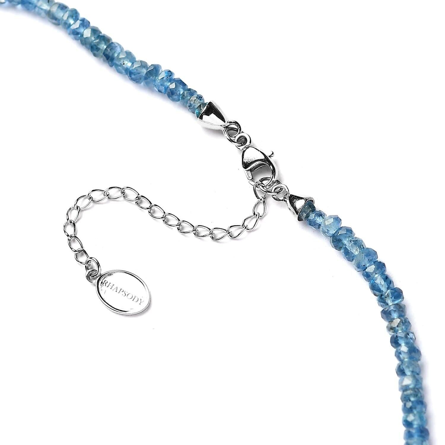 SHOP LC DELIVERING JOY RHAPSODY AAAA Blue Aquamarine Round 950 Platinum Beaded Necklace for Women Jewelry Birthday Christmas Gifts Size 18-20" Ct 60.02 - Image 5