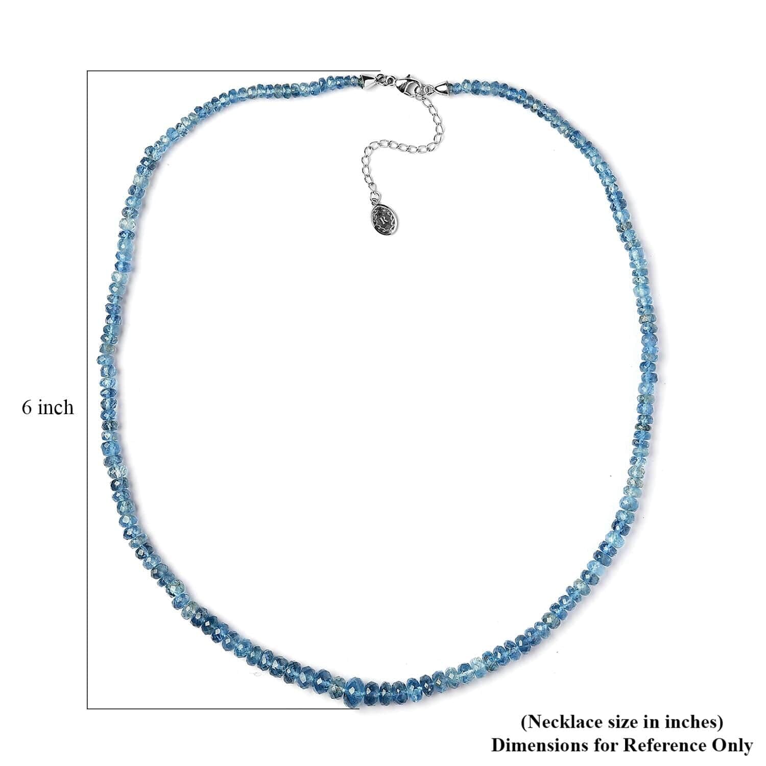 SHOP LC DELIVERING JOY RHAPSODY AAAA Blue Aquamarine Round 950 Platinum Beaded Necklace for Women Jewelry Birthday Christmas Gifts Size 18-20" Ct 60.02 - Image 6