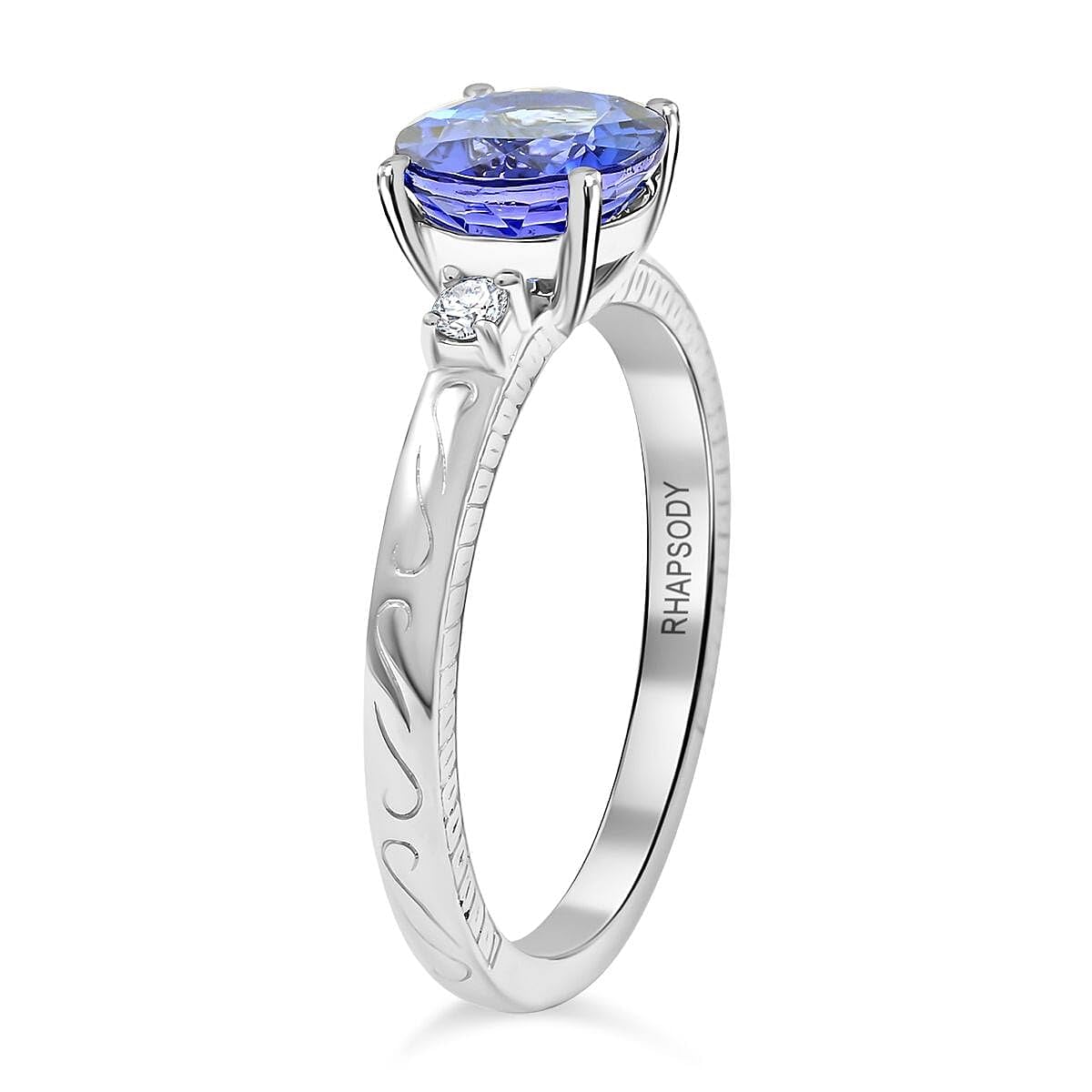 SHOP LC DELIVERING JOY RHAPSODY AAAA Blue Tanzanite White Diamond 950 Platinum Ring for Women Jewelry Ct 2.07 E-F Color VS Clarity Birthday Christmas Gifts - Image 4