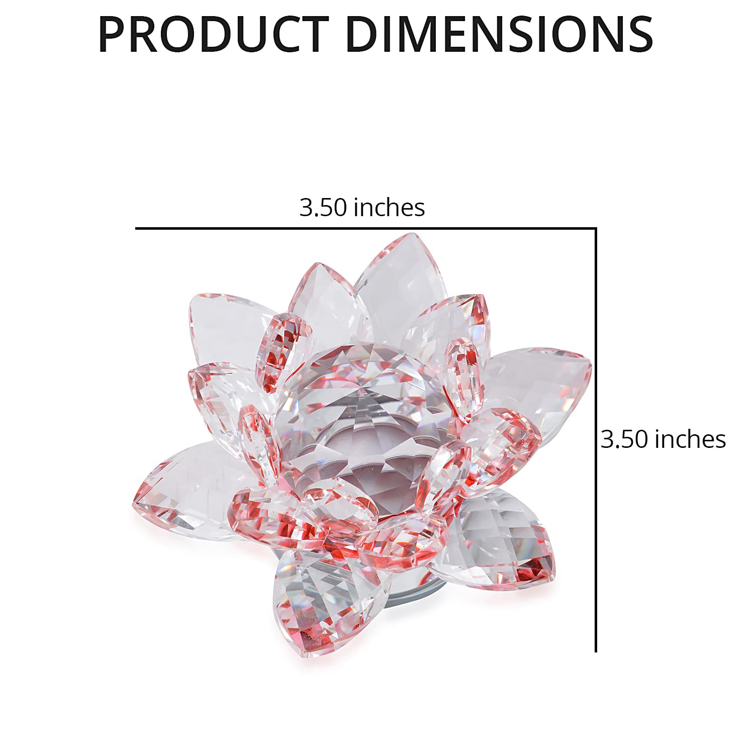 SHOP LC DELIVERING JOY Set of 2 Pink Crystal Lotus Flower with Rotating Base Sculpted Decorations Birthday Box Case for Room Home Kitchen Table Decor - Image 4