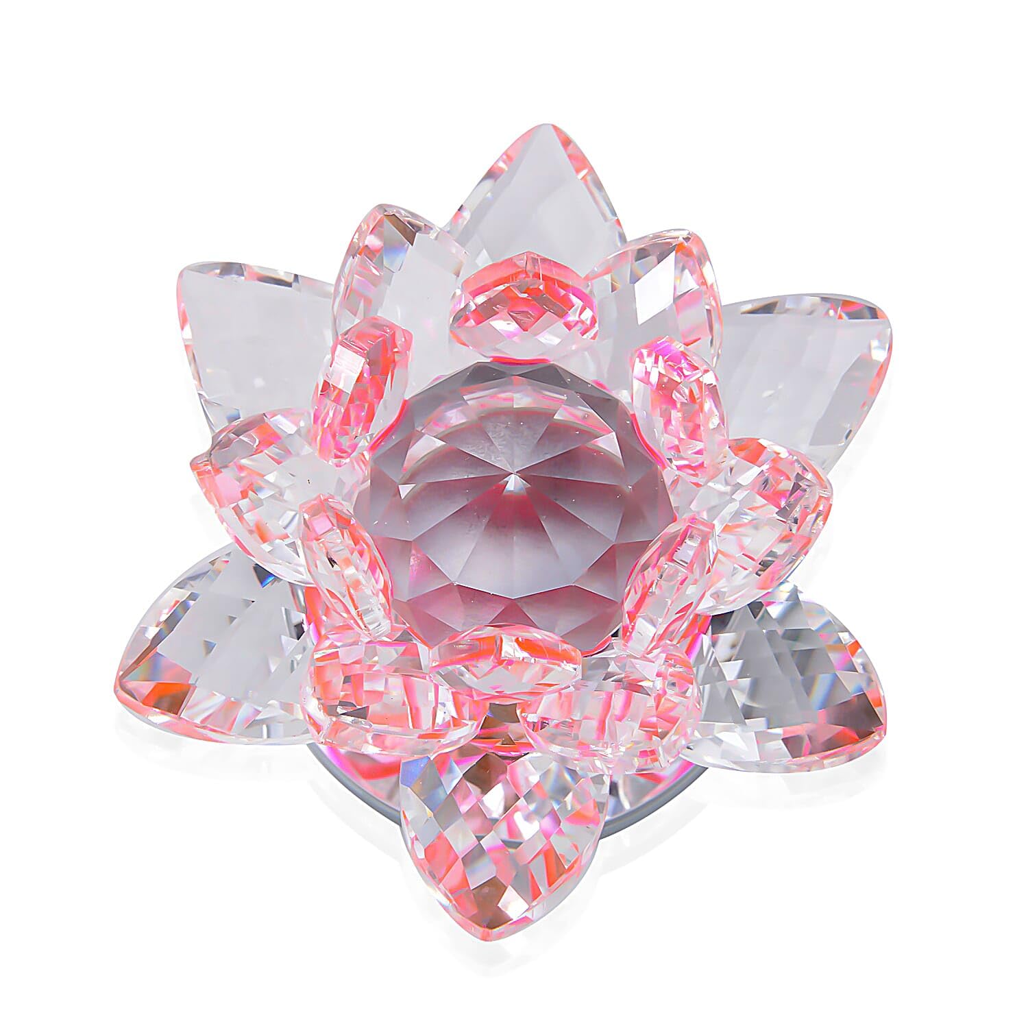 SHOP LC DELIVERING JOY Set of 2 Pink Crystal Lotus Flower with Rotating Base Sculpted Decorations Birthday Box Case for Room Home Kitchen Table Decor - Image 6