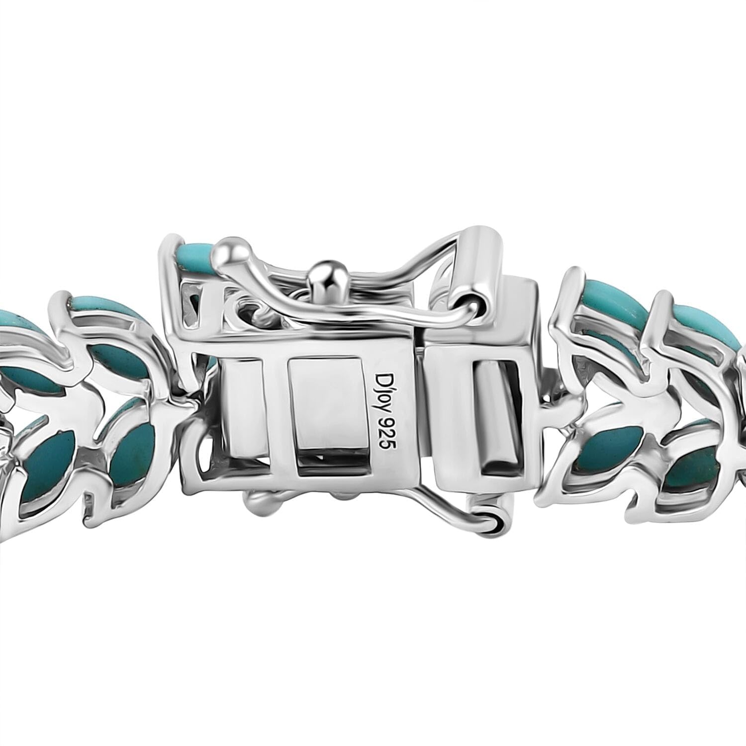SHOP LC DELIVERING JOY Sleeping Beauty Turquoise 925 Sterling Silver Rhodium Plated Bracelet for Women Jewelry Birthday Christmas Gifts Size 7.25 Inches Ct 13.86 - Image 4