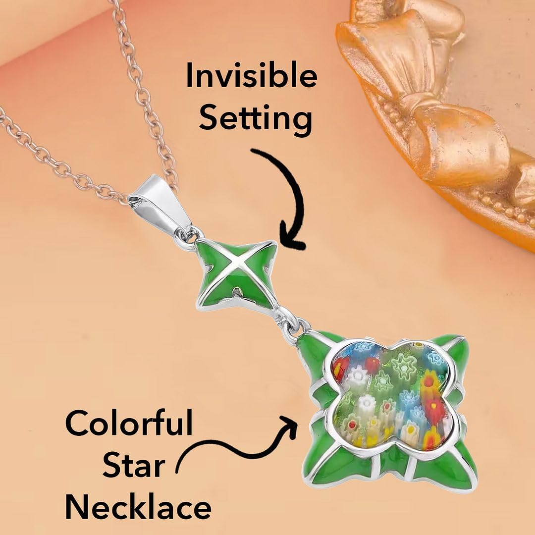 SHOP LC DELIVERING JOY Stainless Steel Glass Murano Style Multi Color Beaded Cross Choker Pendant Necklace Delicate size 20" Catholic Faith Christian Religious Statement Jewelry Gifts for Women - Image 6