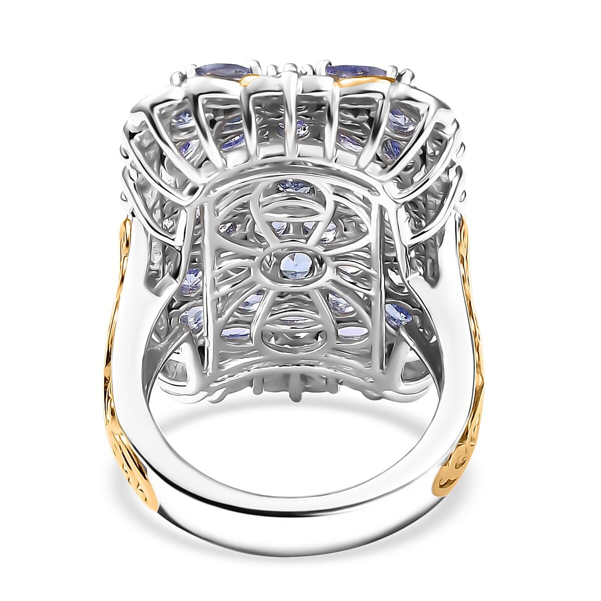 SHOP LC DELIVERING JOY Tanzanite 5.60 ctw Victorian Era Ring in 18K Vermeil Yellow Gold and Rhodium Over Sterling Silver Size 6 Christmas Gifts - Image 3