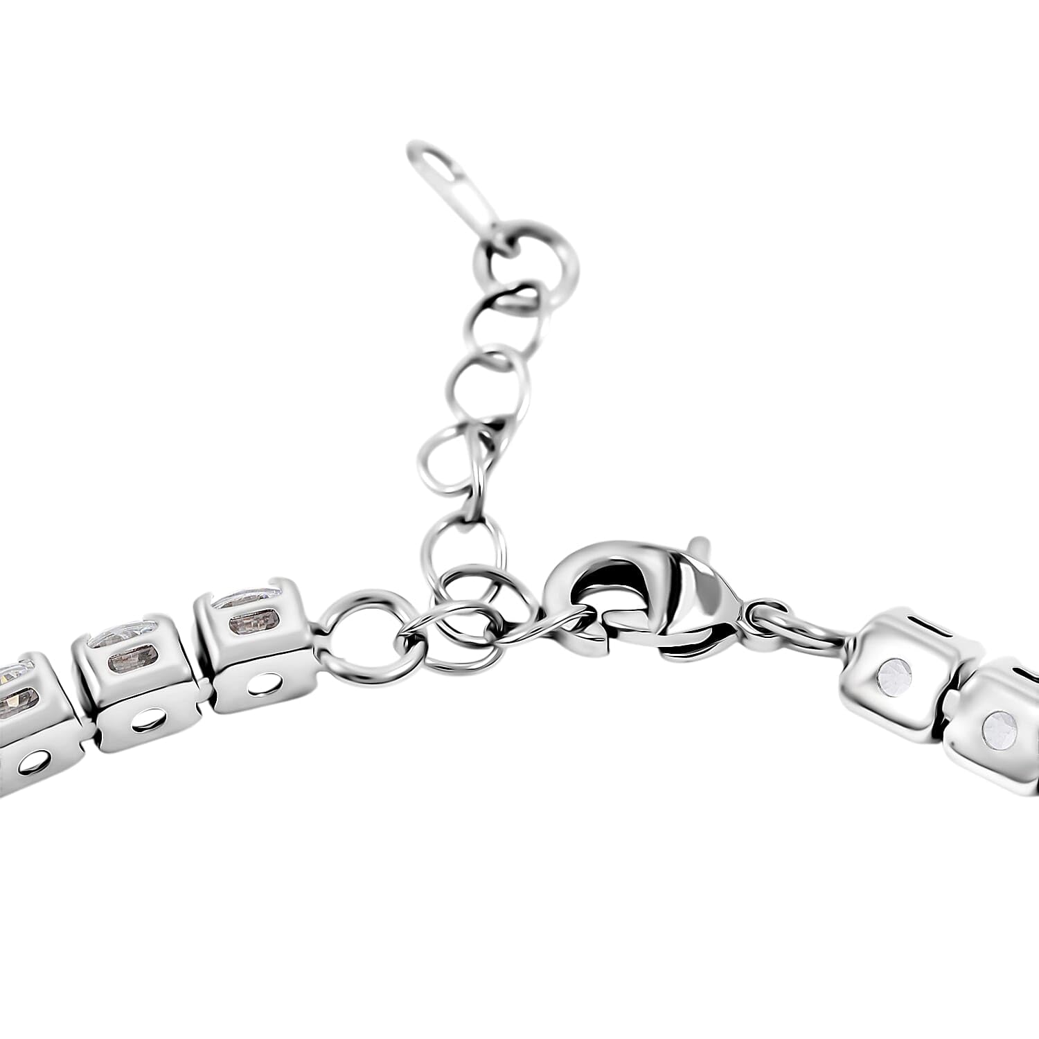 SHOP LC DELIVERING JOY Tresure Chest Simulated White Sapphire Bracelet in Silvertone 7.50 In 9.65 ctw Christmas Gifts - Image 3