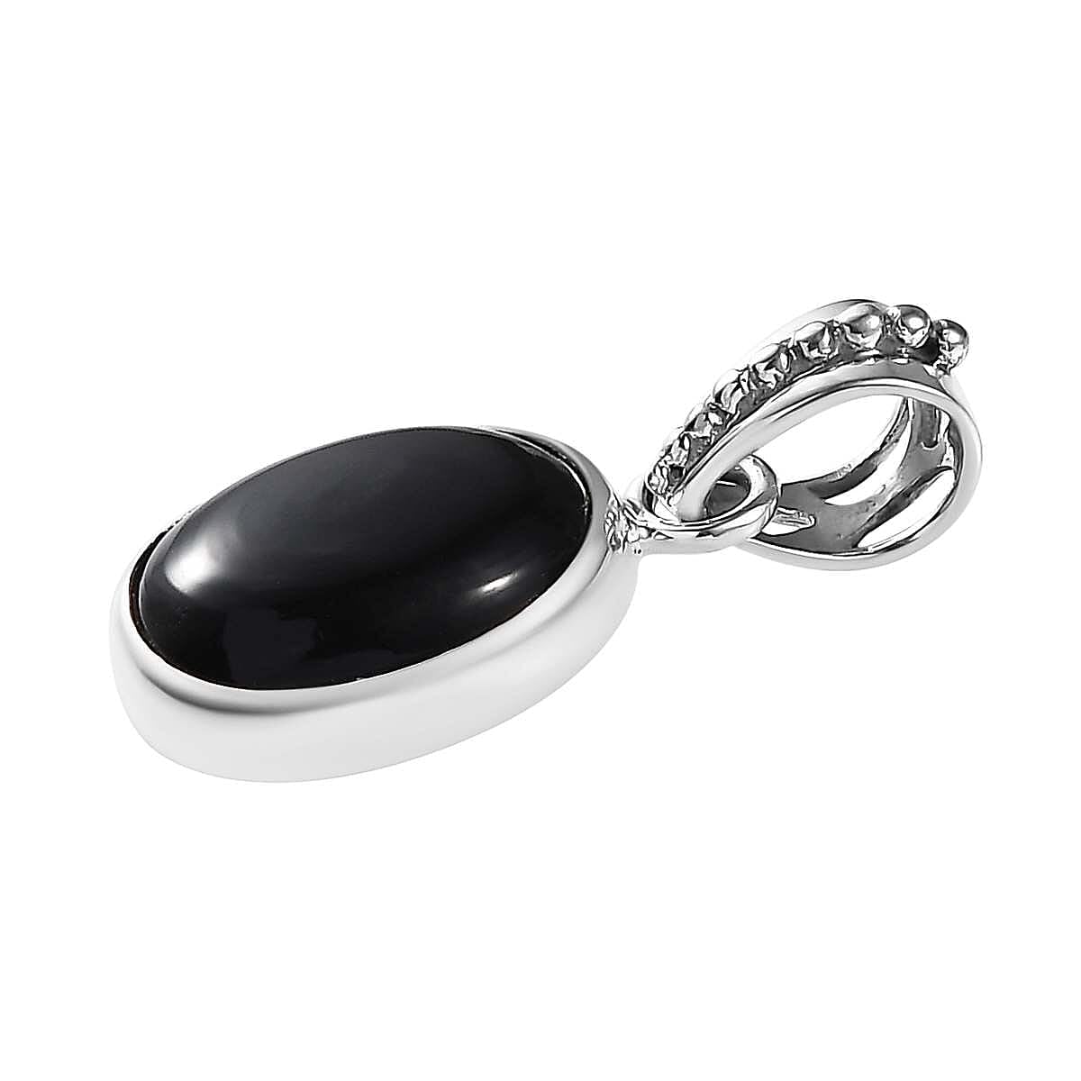 SHOP LC DELIVERING JOY Velvet Obsidian 925 Sterling Silver Solitaire Pendant for Women Jewelry Ct 4.51 Birthday Christmas Gifts for Women - Image 6
