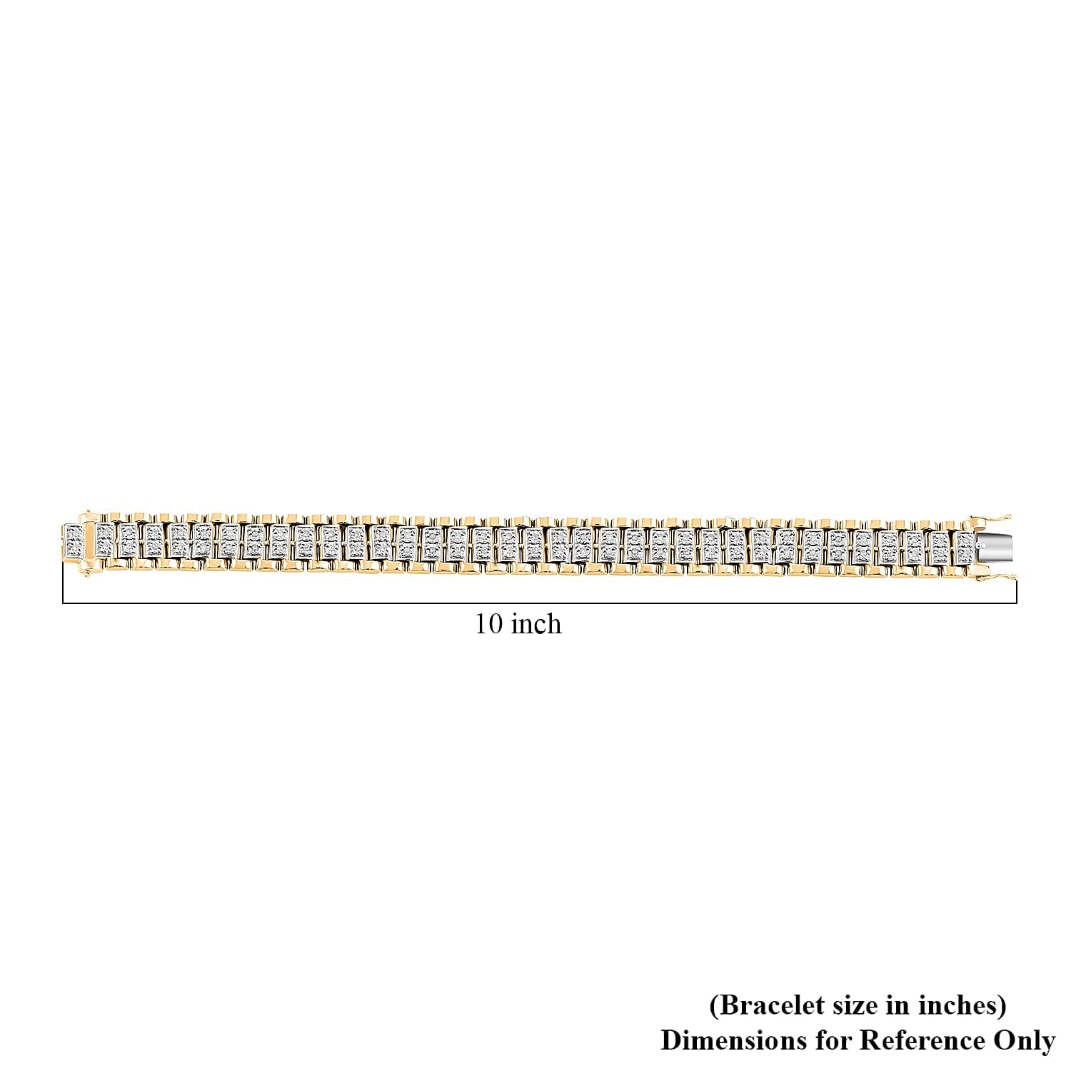 SHOP LC DELIVERING JOY White Diamond 1.00 ctw Bracelet in 14K Yellow Gold Over and Sterling Silver 8.50 In Christmas Gifts - Image 3