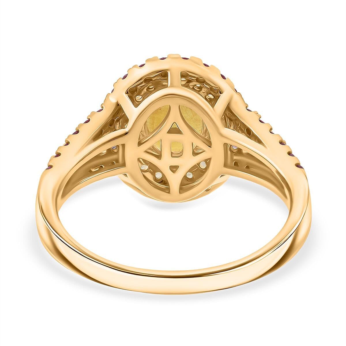 SHOP LC DELIVERING JOY Yellow Sapphire and Pink Sapphire 2.70 ctw Solstice Royale Ring in 18K Vermeil Yellow Gold Over Sterling Silver Size 9 Christmas Gifts - Image 5