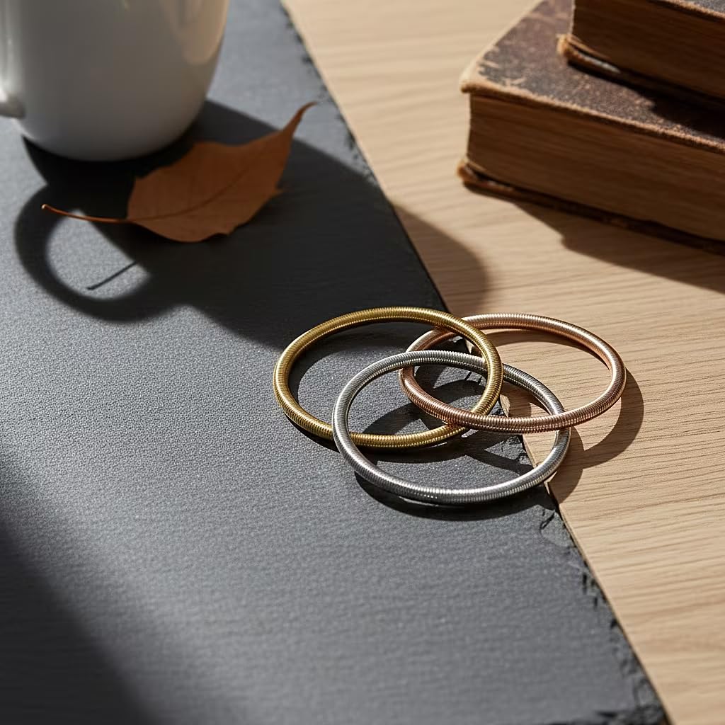 Shop LC Fancy Bracelet in ION Plated YRG and Stainless Steel 8.5-9.0In - Image 2