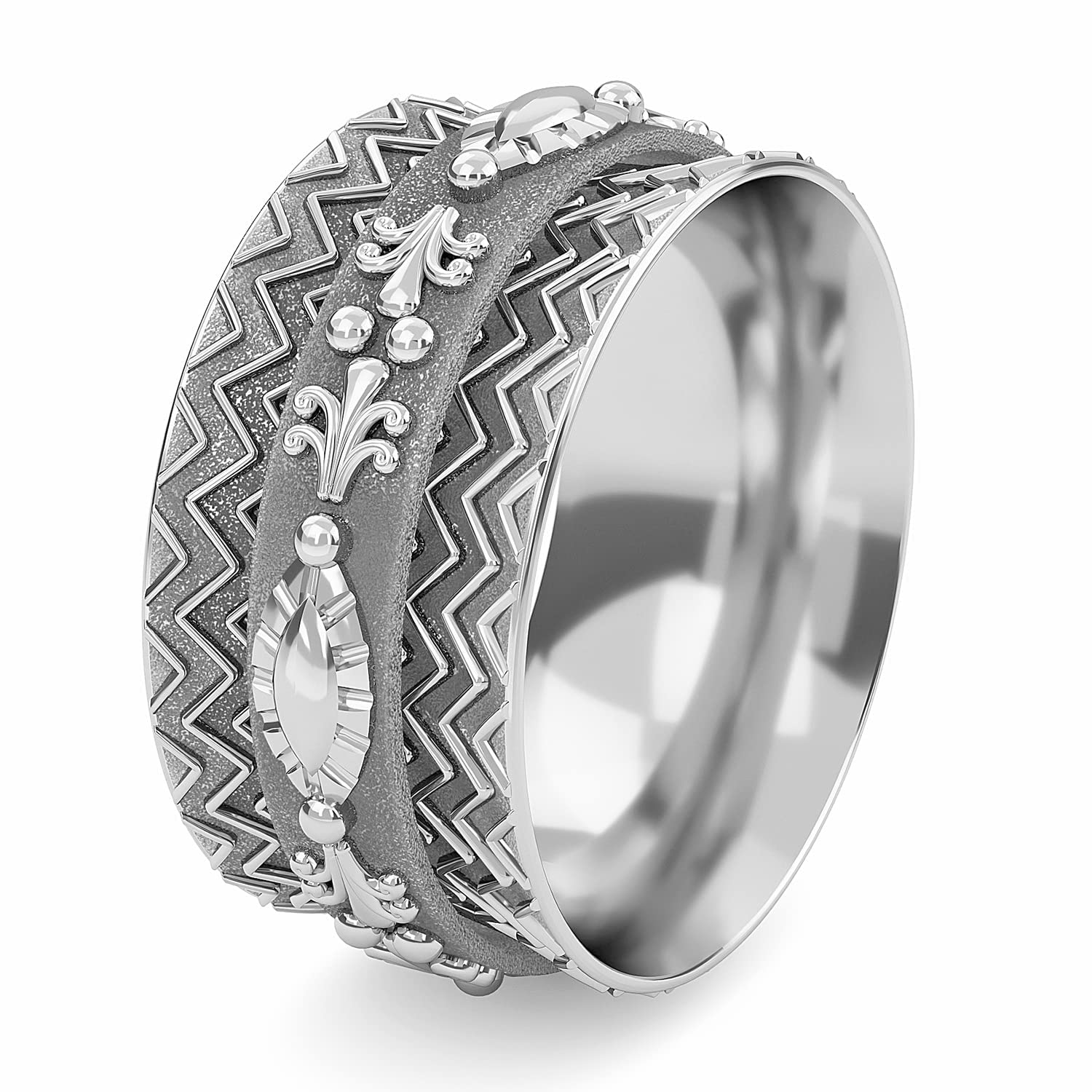Shop LC Mens Womens Cross Prayer Spinner Band Ring 925 Sterling Silver Statement Boho Handmade Stress Relieving Jewelry Gifts - Image 3