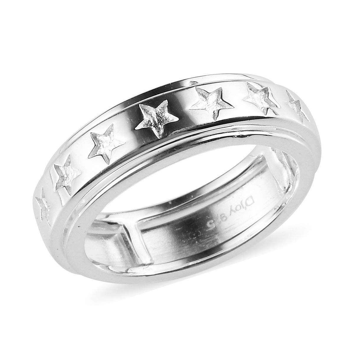 Shop LC Mens Womens Spinner Band Ring 925 Sterling Silver Statement Boho Handmade Stress Relieving Jewelry Gifts Size 10 - Image 6